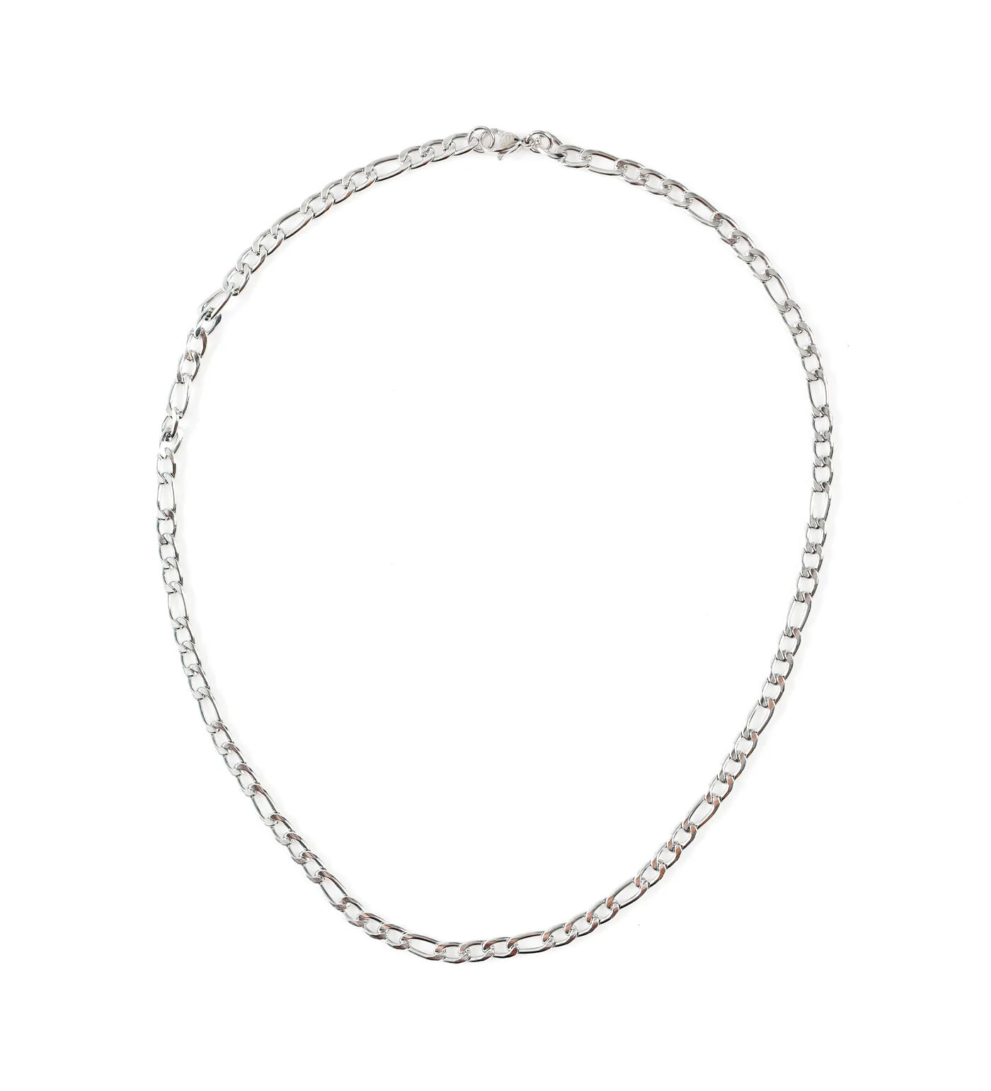 Small/Medium Stainless Squared Chain, Silver (1C)
