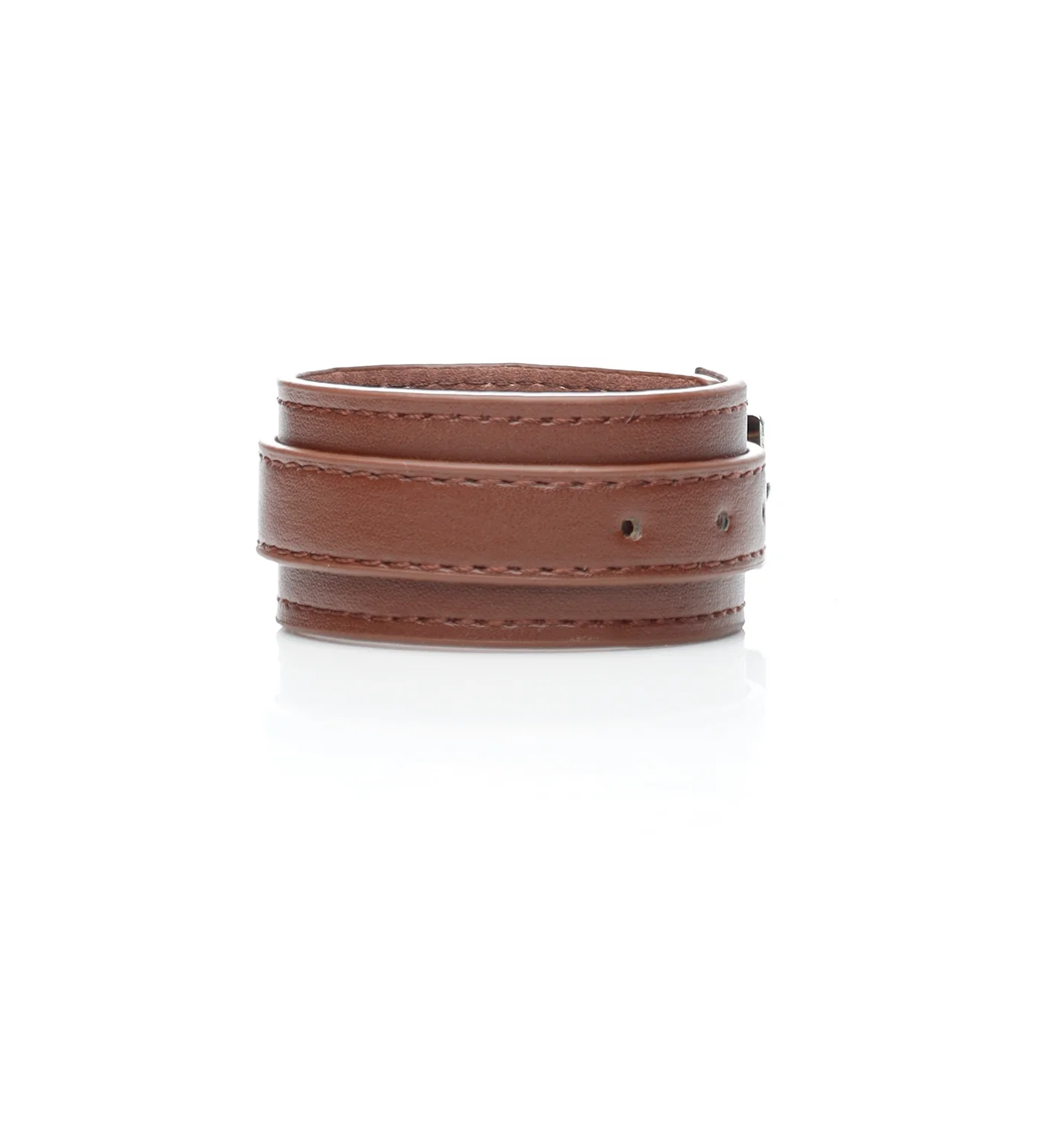 Small PU Leather Wristband, Brown