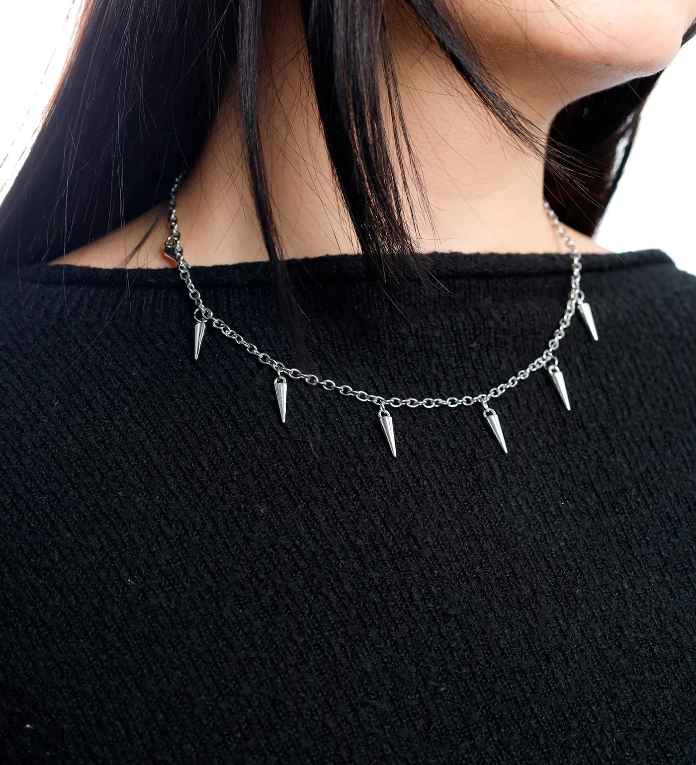 Small Spike Chain, Silver (2E) - Image 4