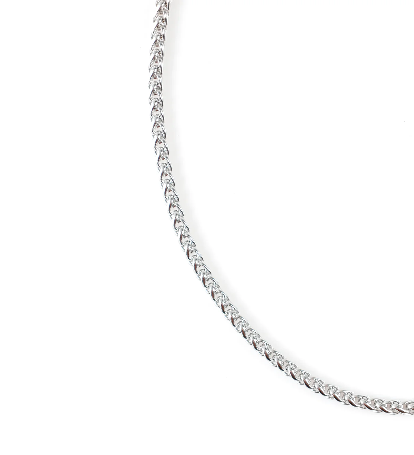 Small Stainless Squared Round Franco Wheat, Silver (1C) - Image 2