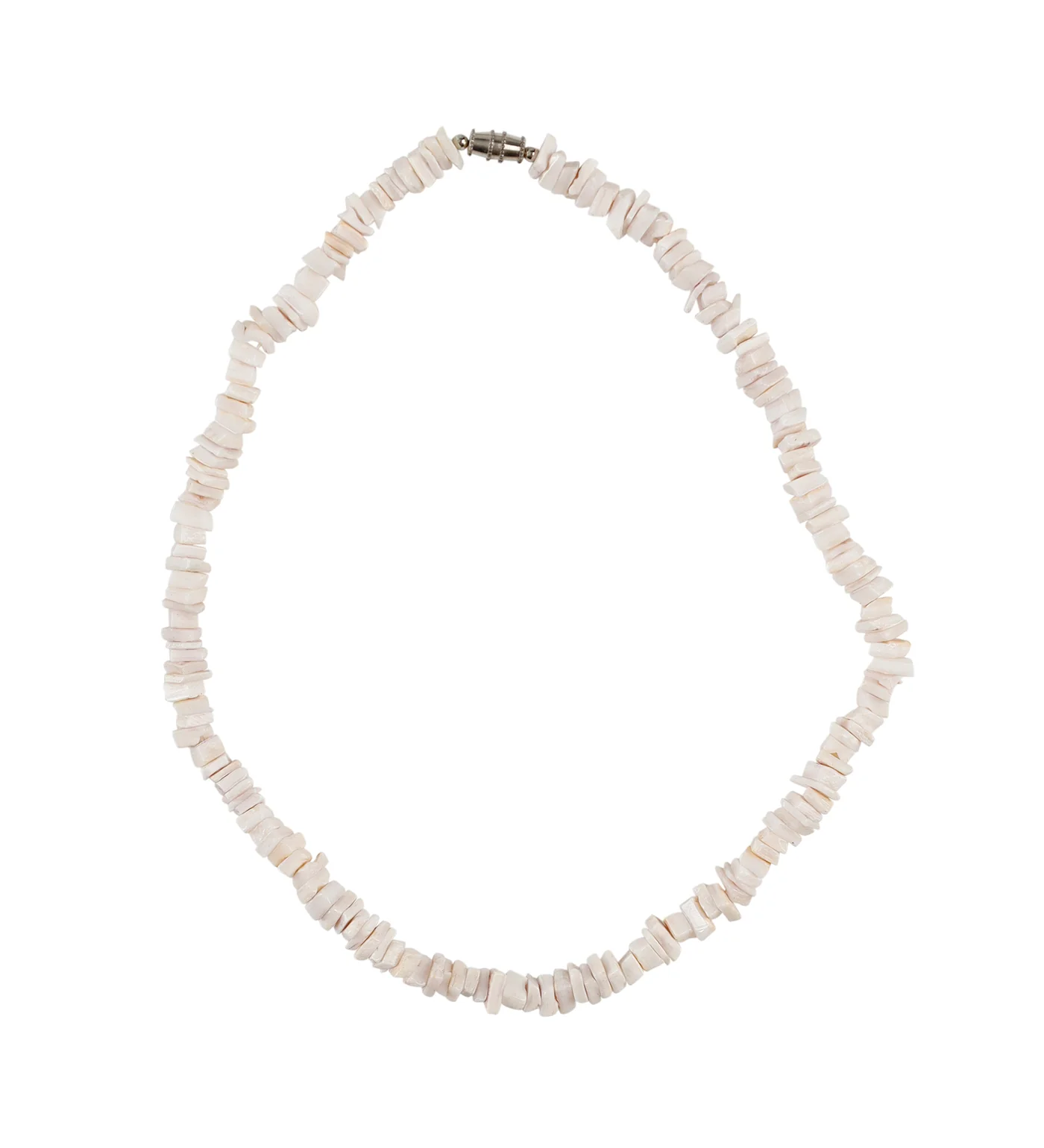 Small Tinted Seashell Necklace, Light Orange/White (Y)
