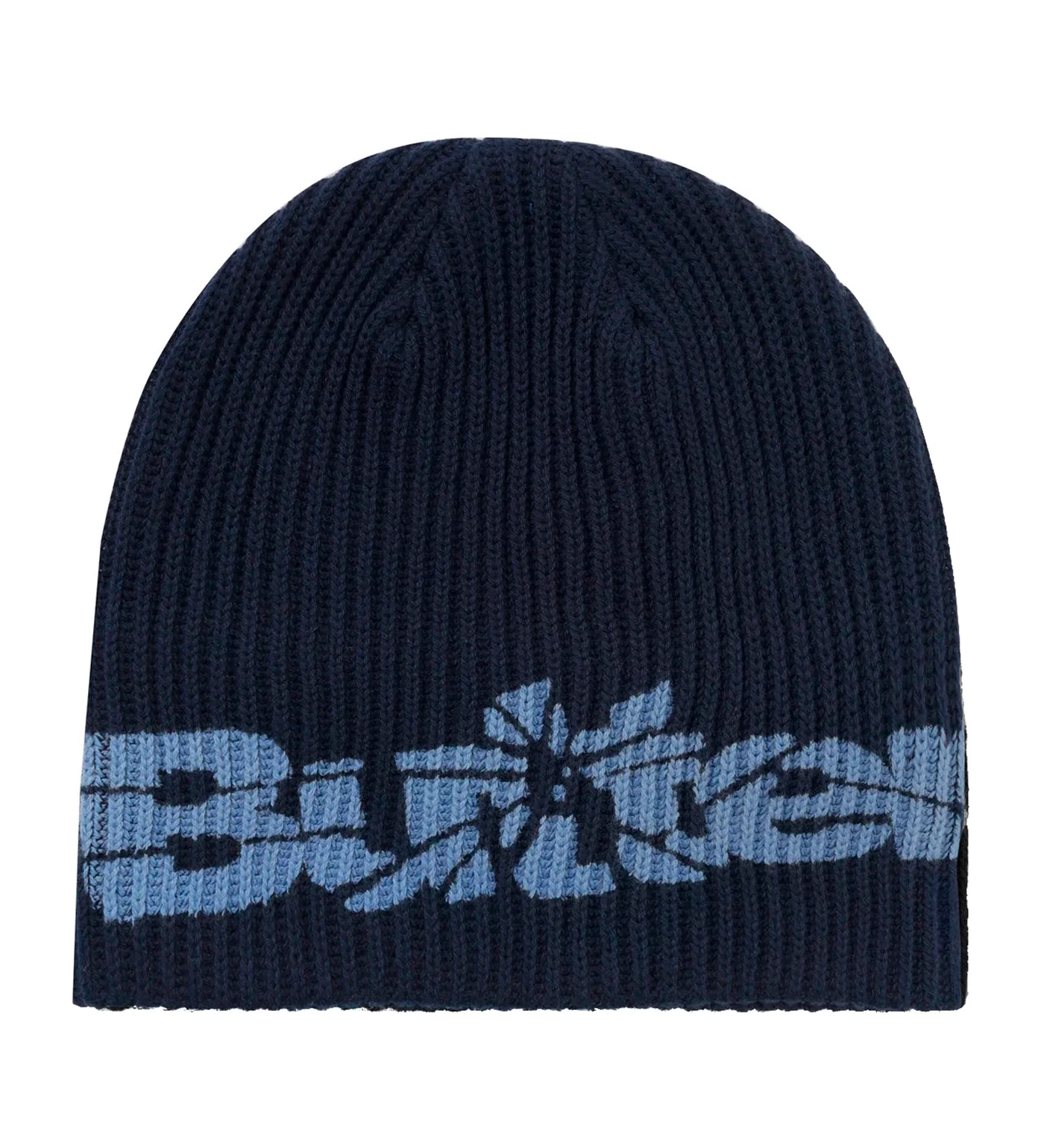 Smashed Logo Knit Skully, Navy