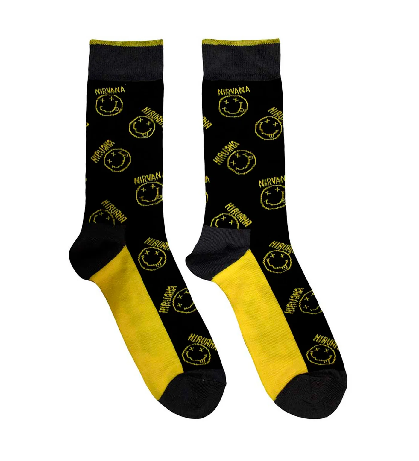 Smiley & Logo Stripes, Black/Yellow