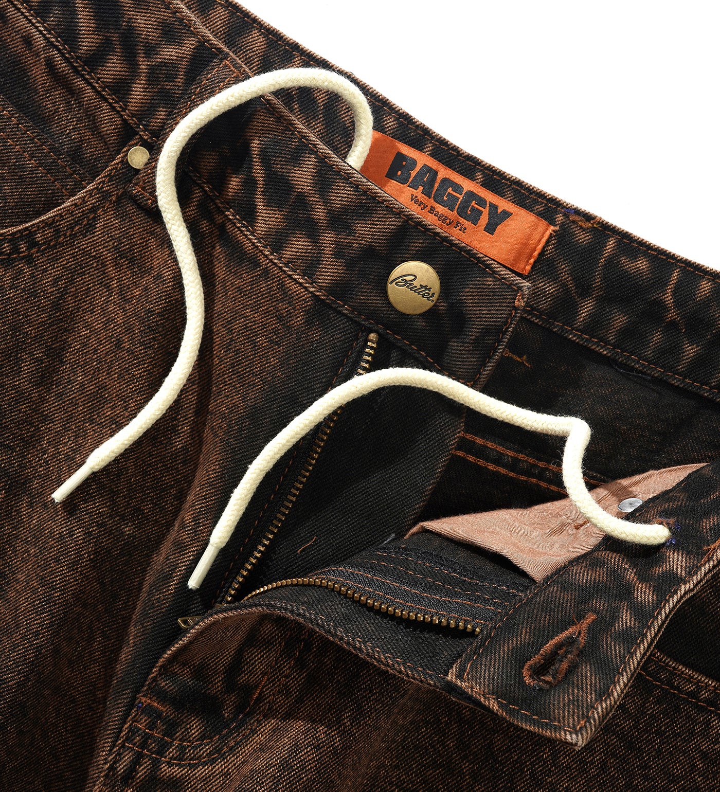 Spider Denim - BAGGY, Acid Brown - Image 3