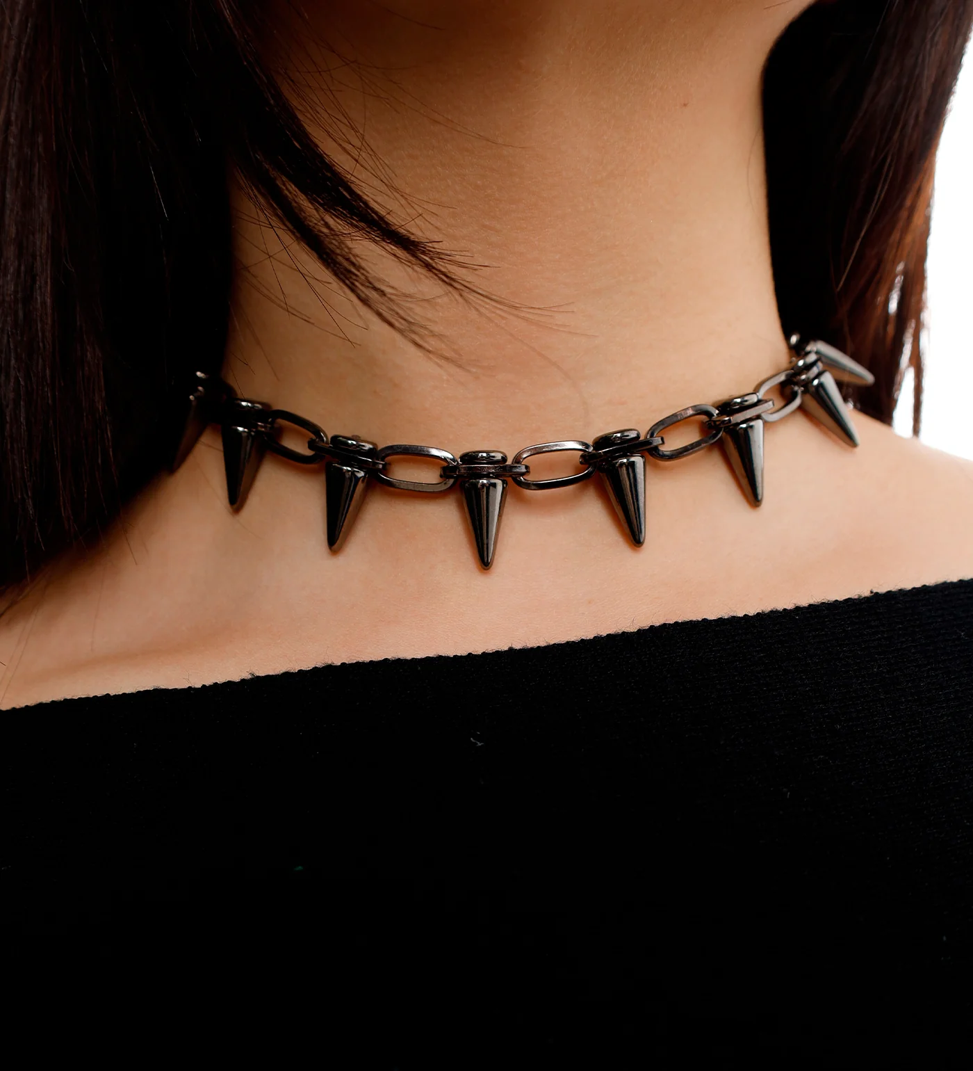 Spikes Necklaces, Black(2E) - Image 3