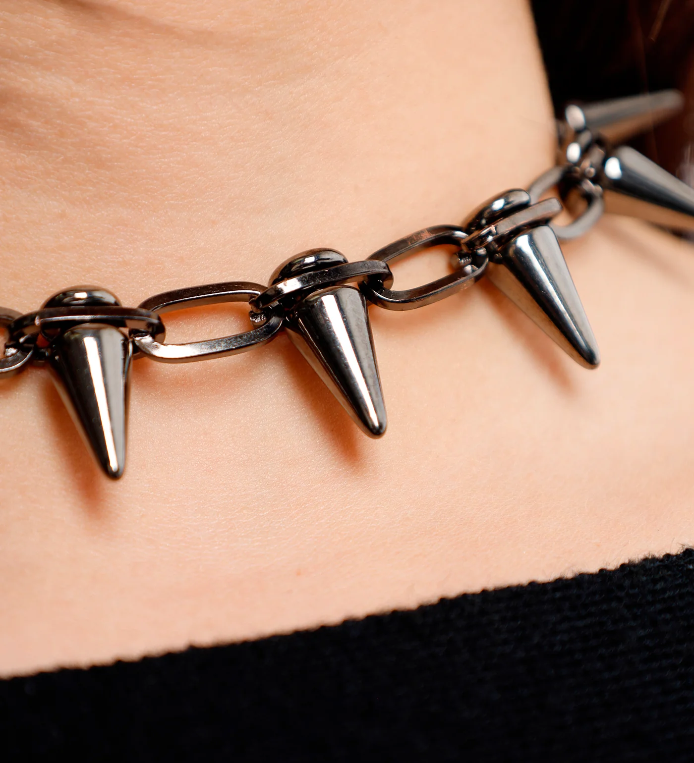 Spikes Necklaces, Black(2E) - Image 4