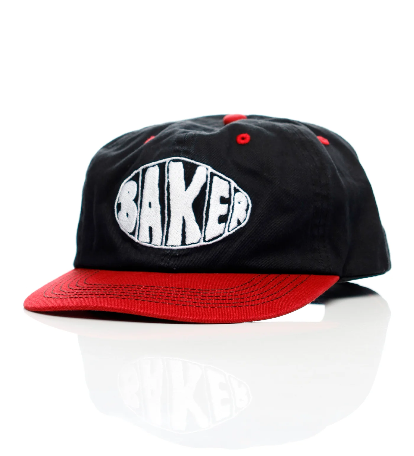 Sprayed Oval, Black/Red