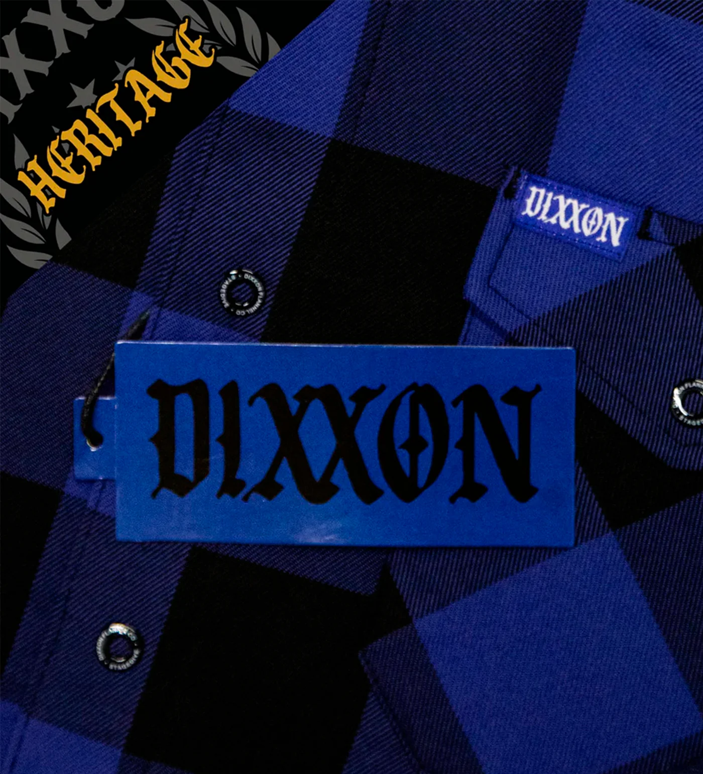 Stagedive Heritage Flannel, Blue/Black - Image 3