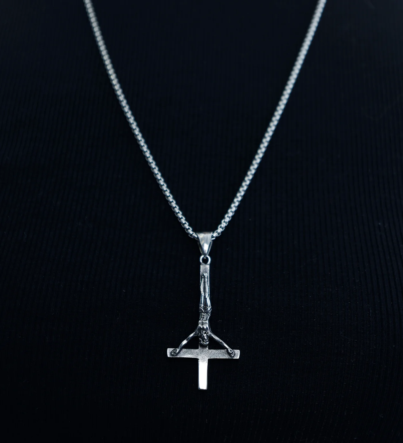 Stainless Inverted Jesus on a Cross, Stainless (2B) - Image 5