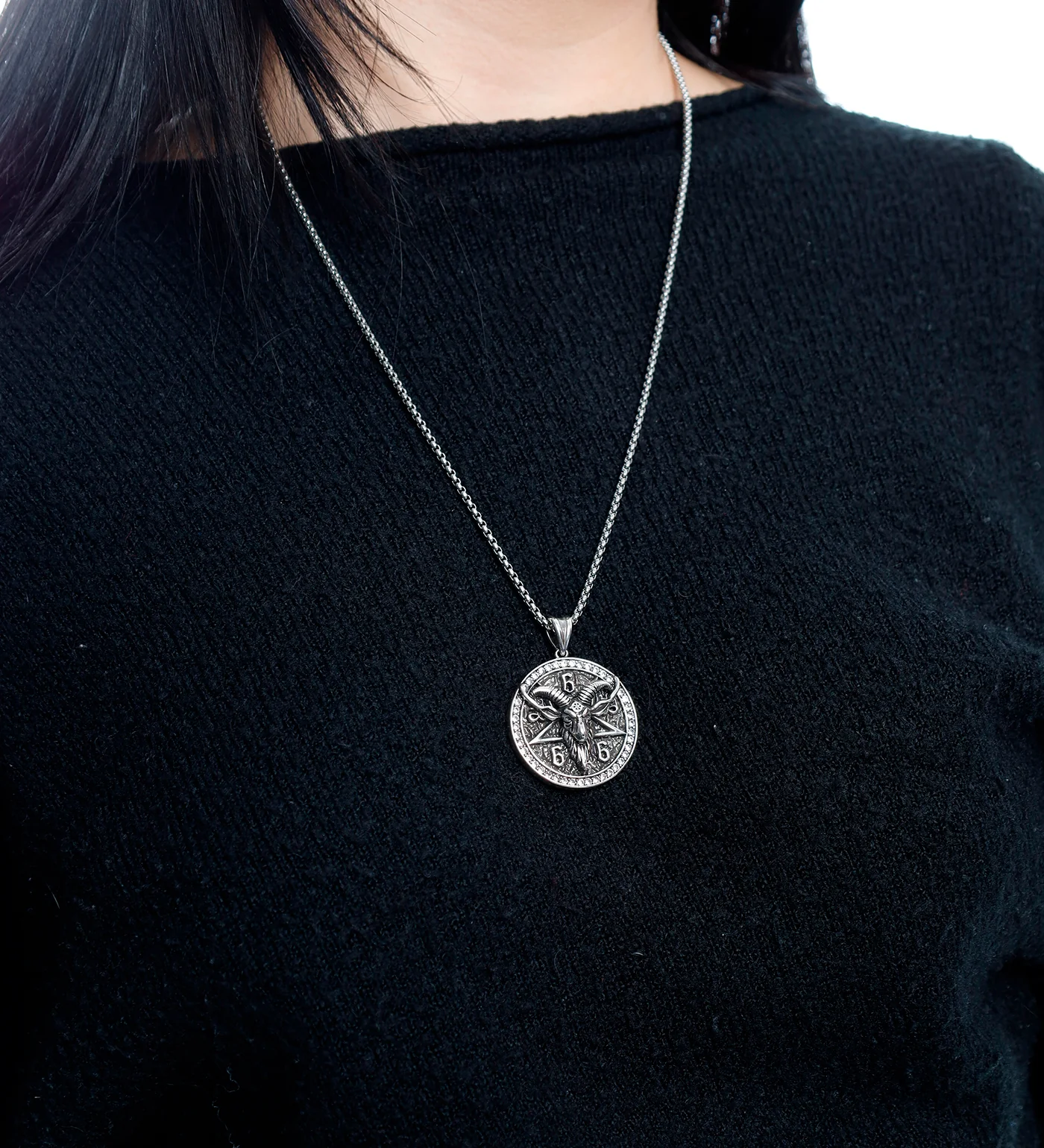 Stainless Satanic Goat, Silver (2E) - Image 4