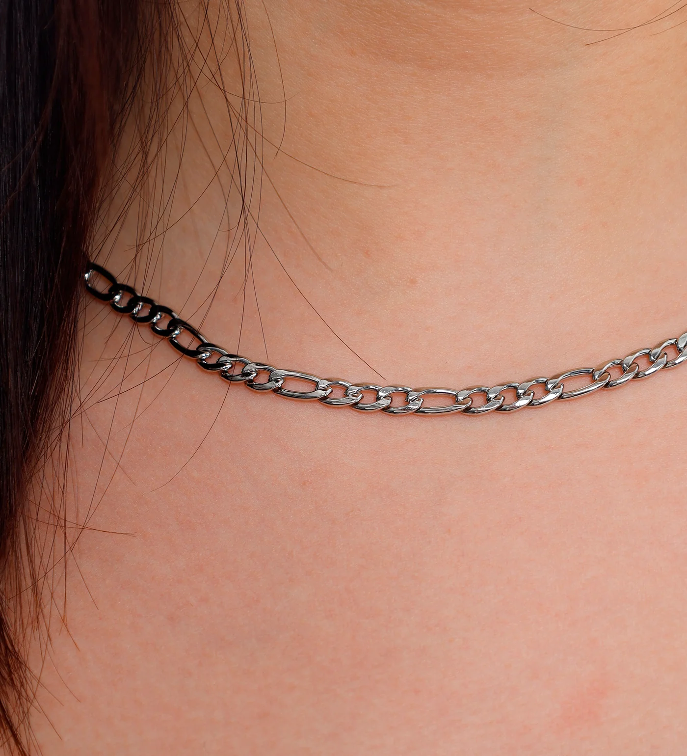 Stainless Squared Chain, Silver (1C) - Image 4