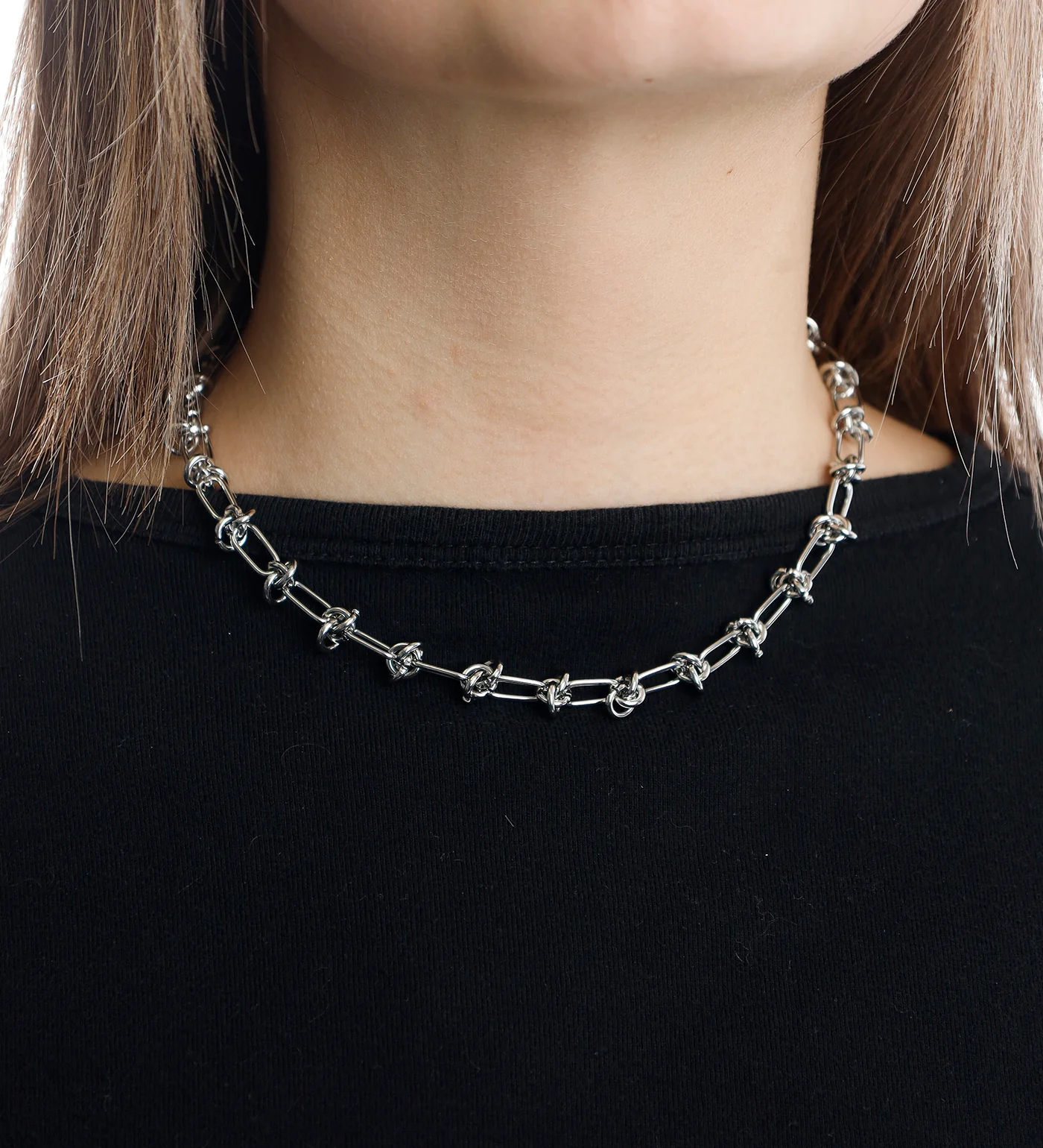 Stainless Steel Links Chains 15 inch, Silver(2E) - Image 2