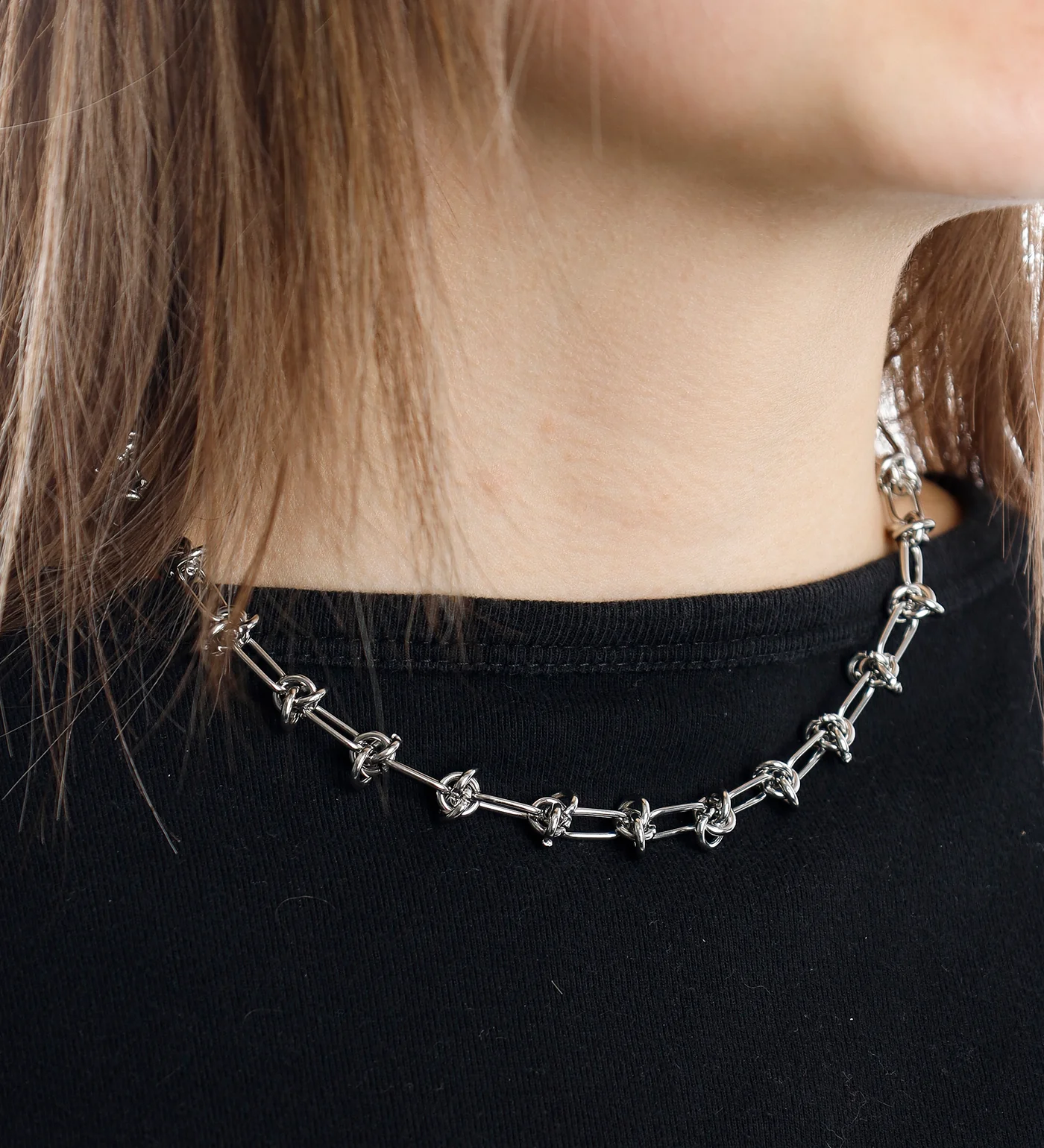 Stainless Steel Links Chains 15 inch, Silver(2E) - Image 3