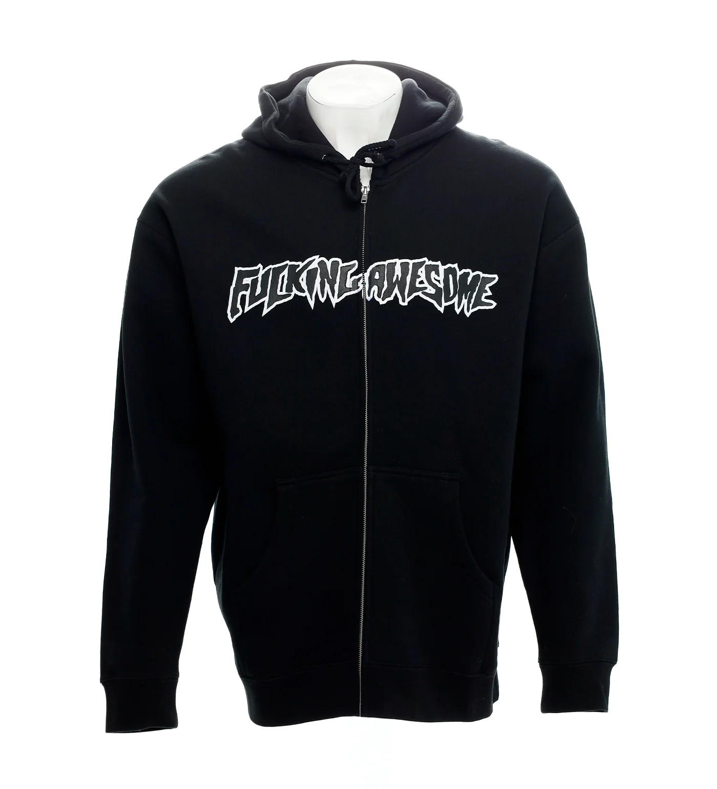 Stamp Logo Zip, Black