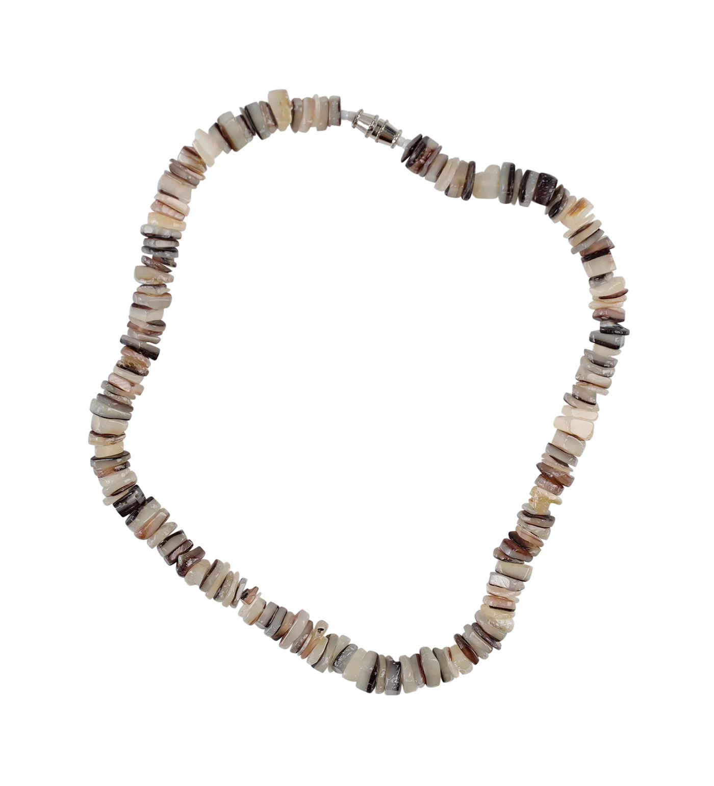 Stones Necklace, Beige/Brown