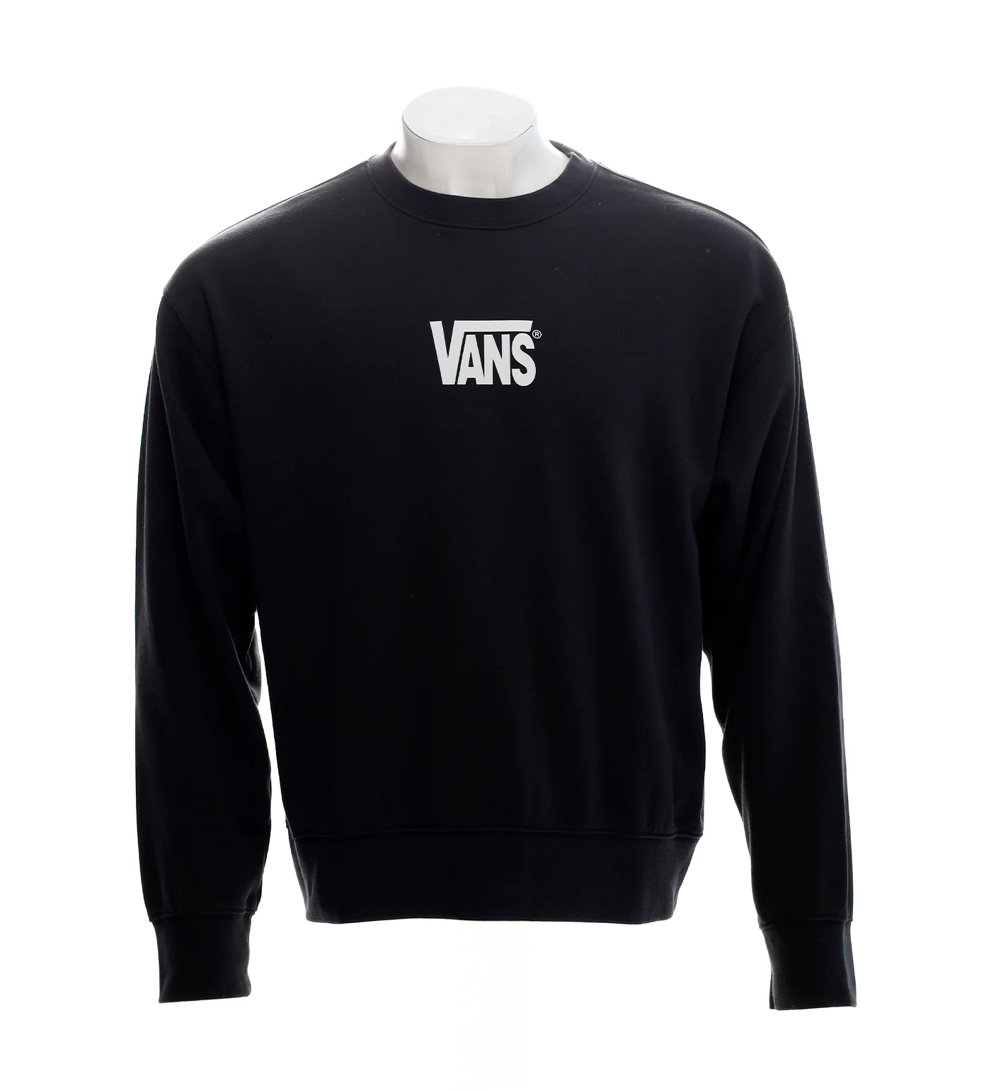 Stretch Logo Crew, Black/White