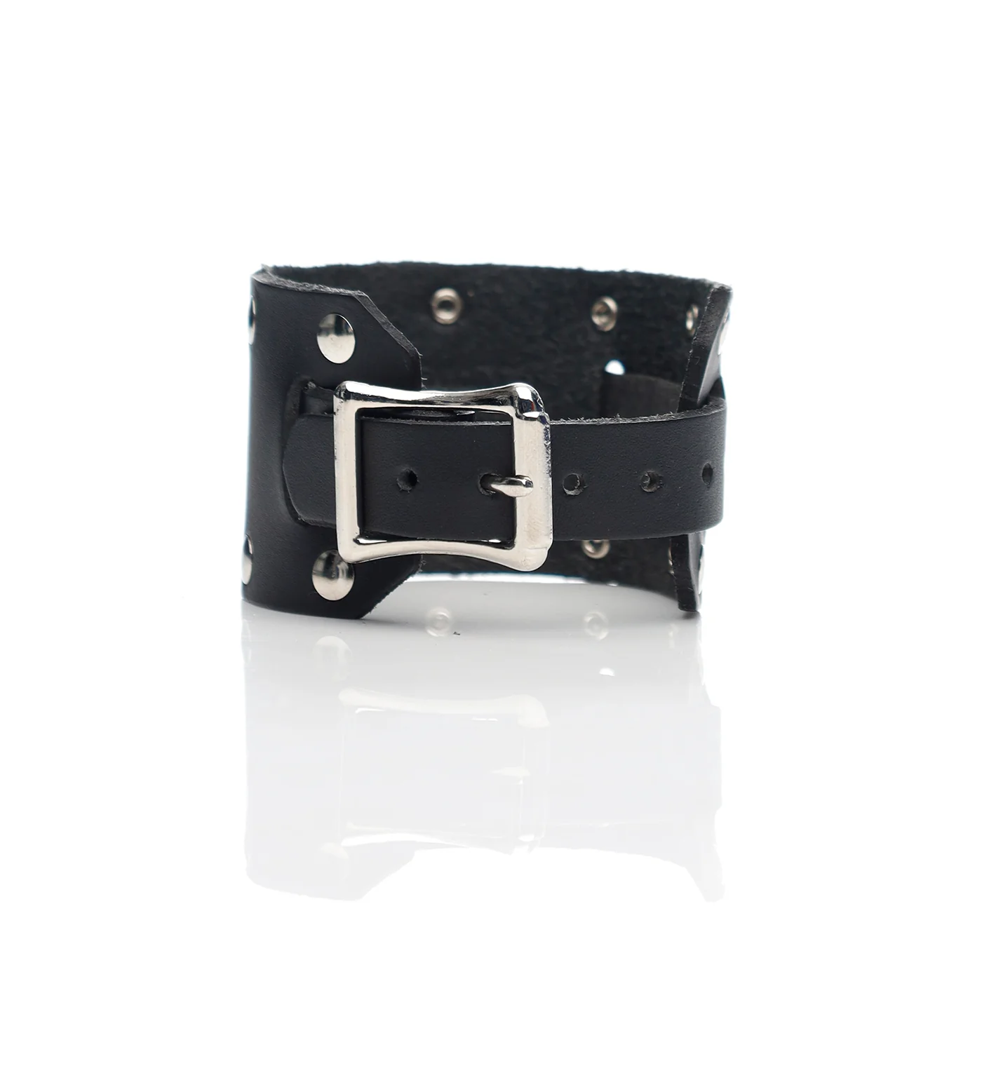Studded Watchband LW-2R Bracelet, Black - Image 2