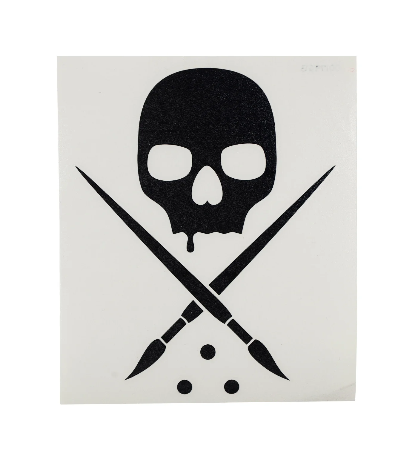 Badge Die-Cut 6 in, Black
