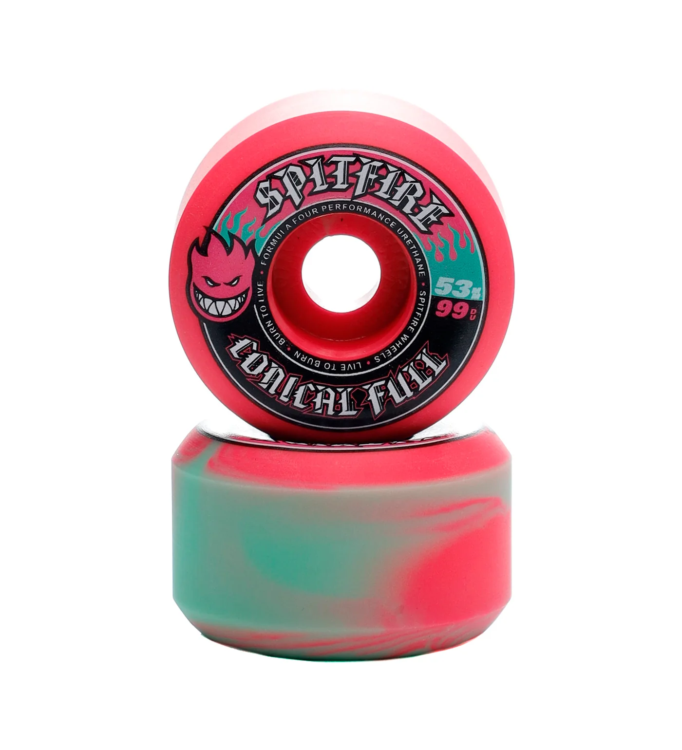 Team Color Pack F4 Conical Full 99a, Teal/Pink Swirl