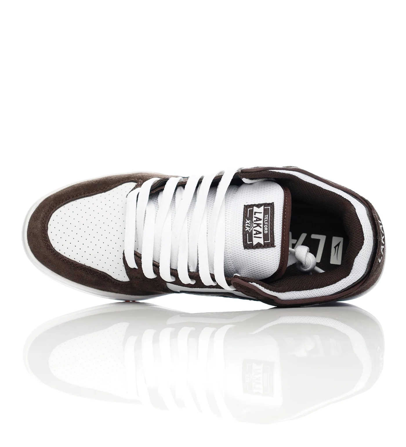 Telford Low, Chocolate/White Suede - Image 4