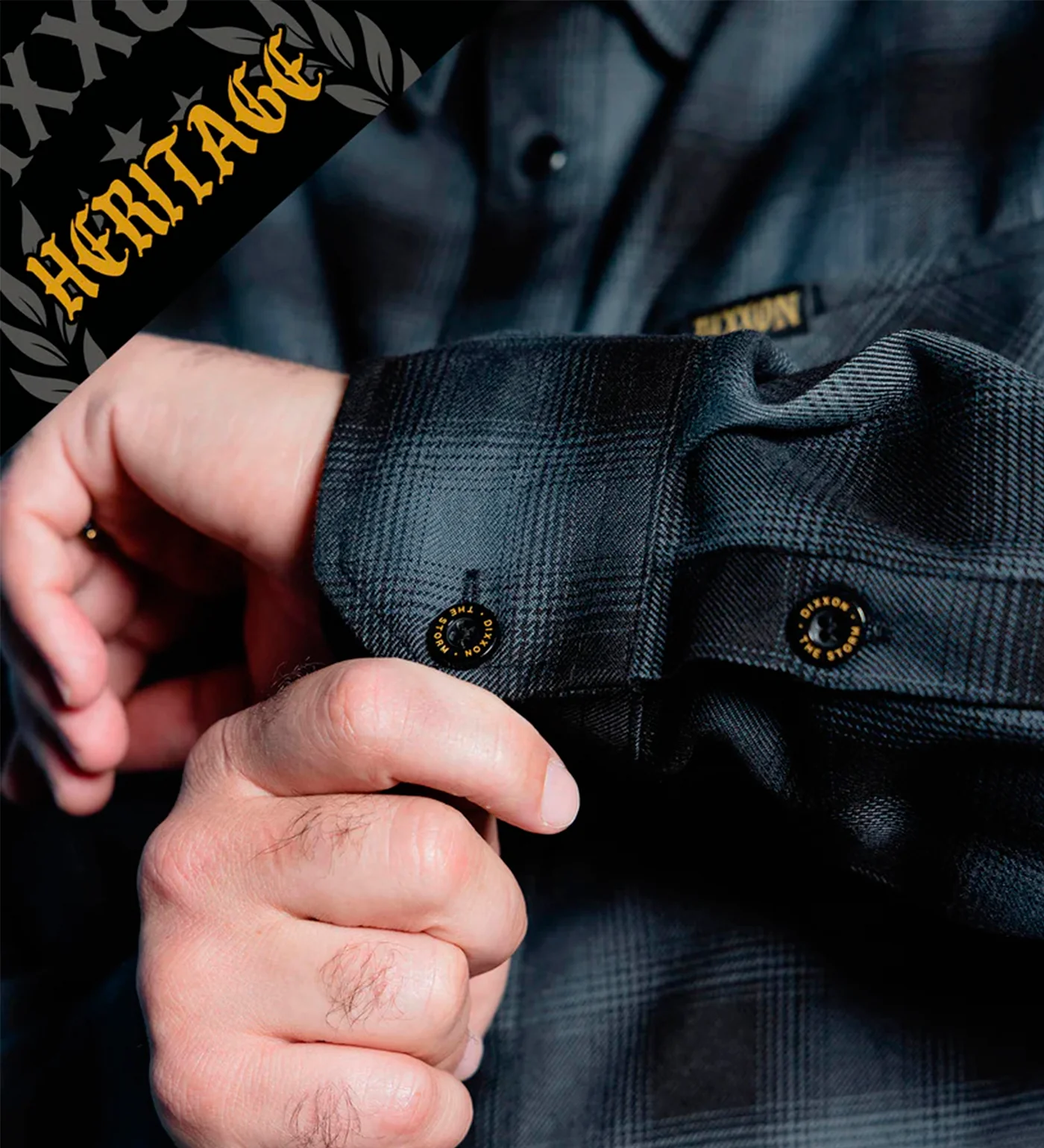 Storm Heritage Flannel , Grey/Black - Image 3