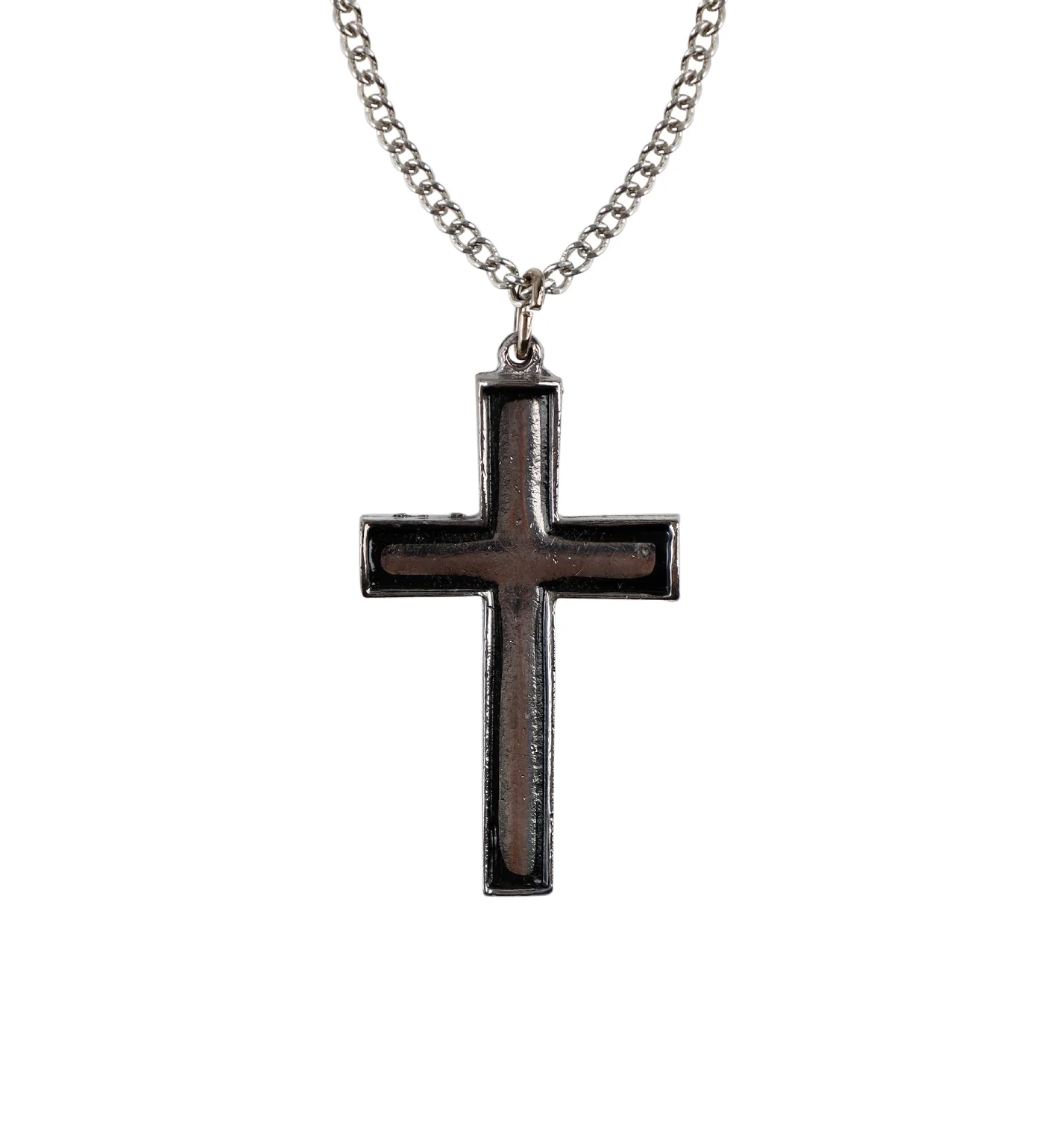 Thick Cross, Silver/Black (2A)