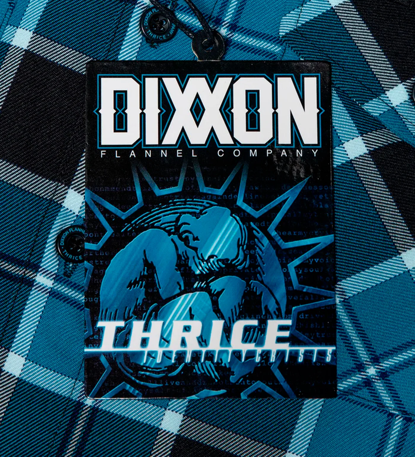 Thrice Identity Crisis Flannel, Blue/Black/White - Image 3