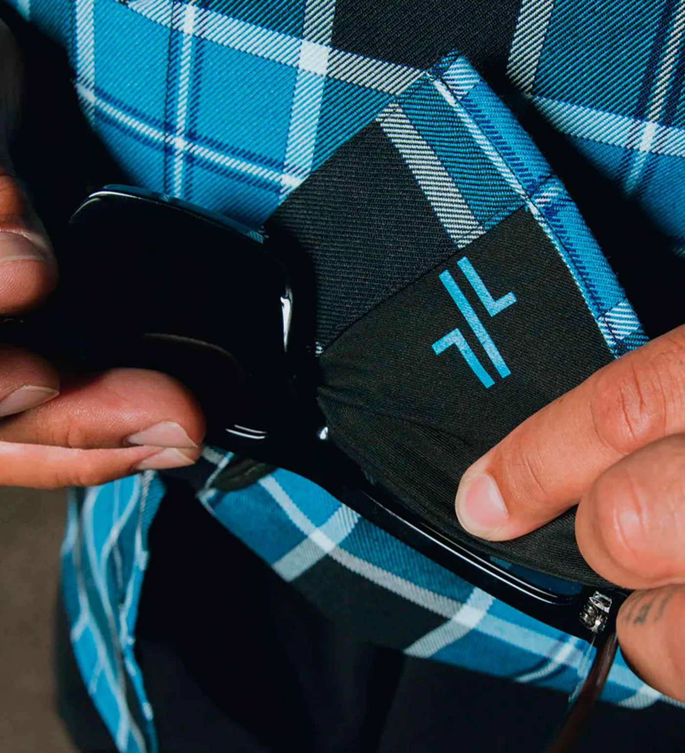 Thrice Identity Crisis Flannel, Blue/Black/White - Image 4