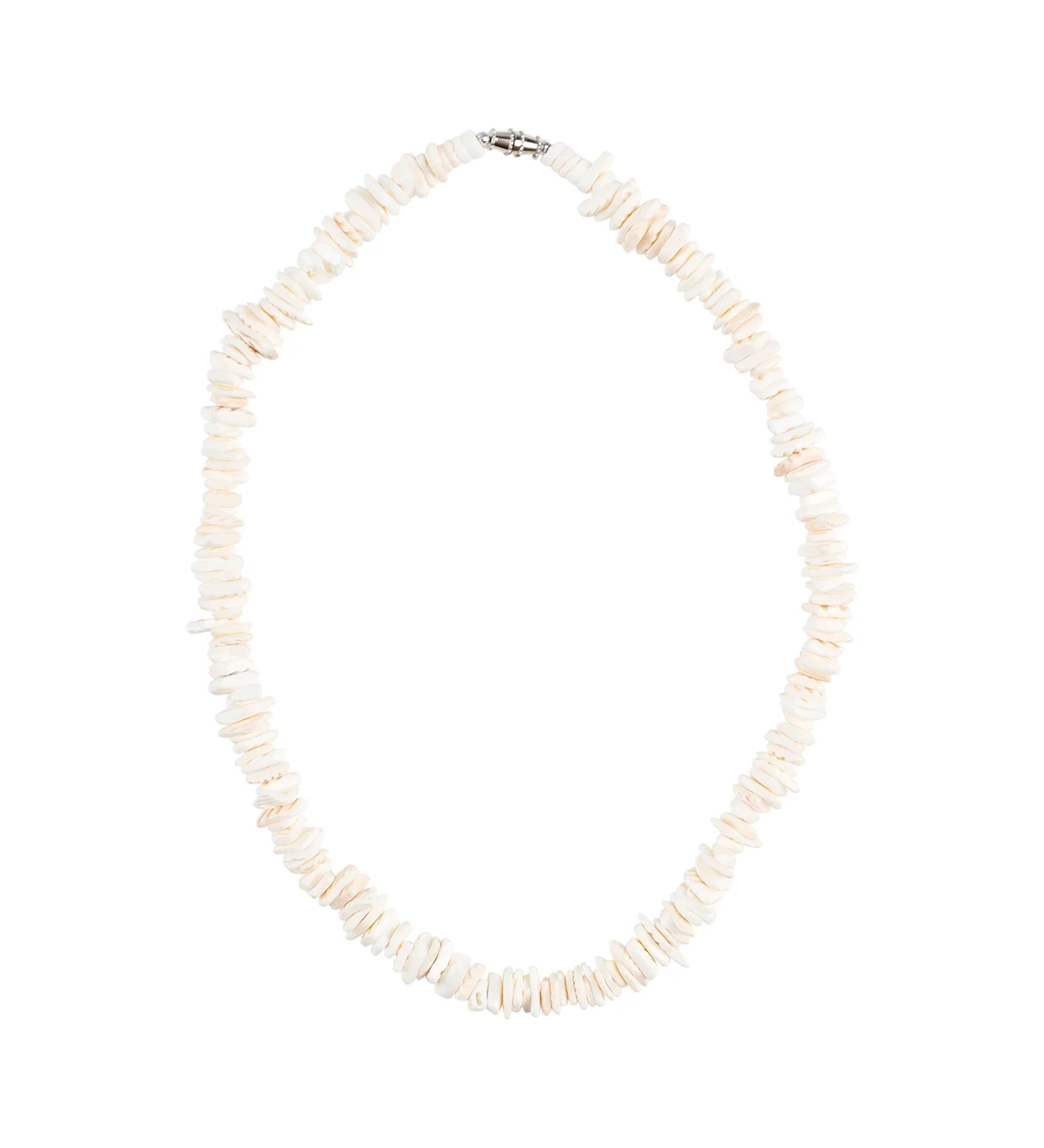 Tinted Seashell Necklace, Light Orange/White (Y)