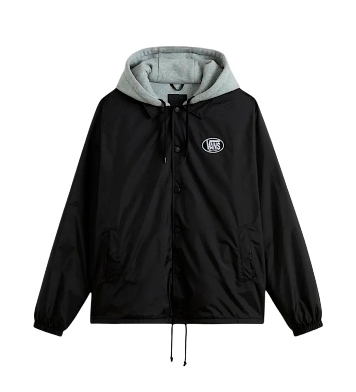 Torrey Hooded Coaches Jacket, Black