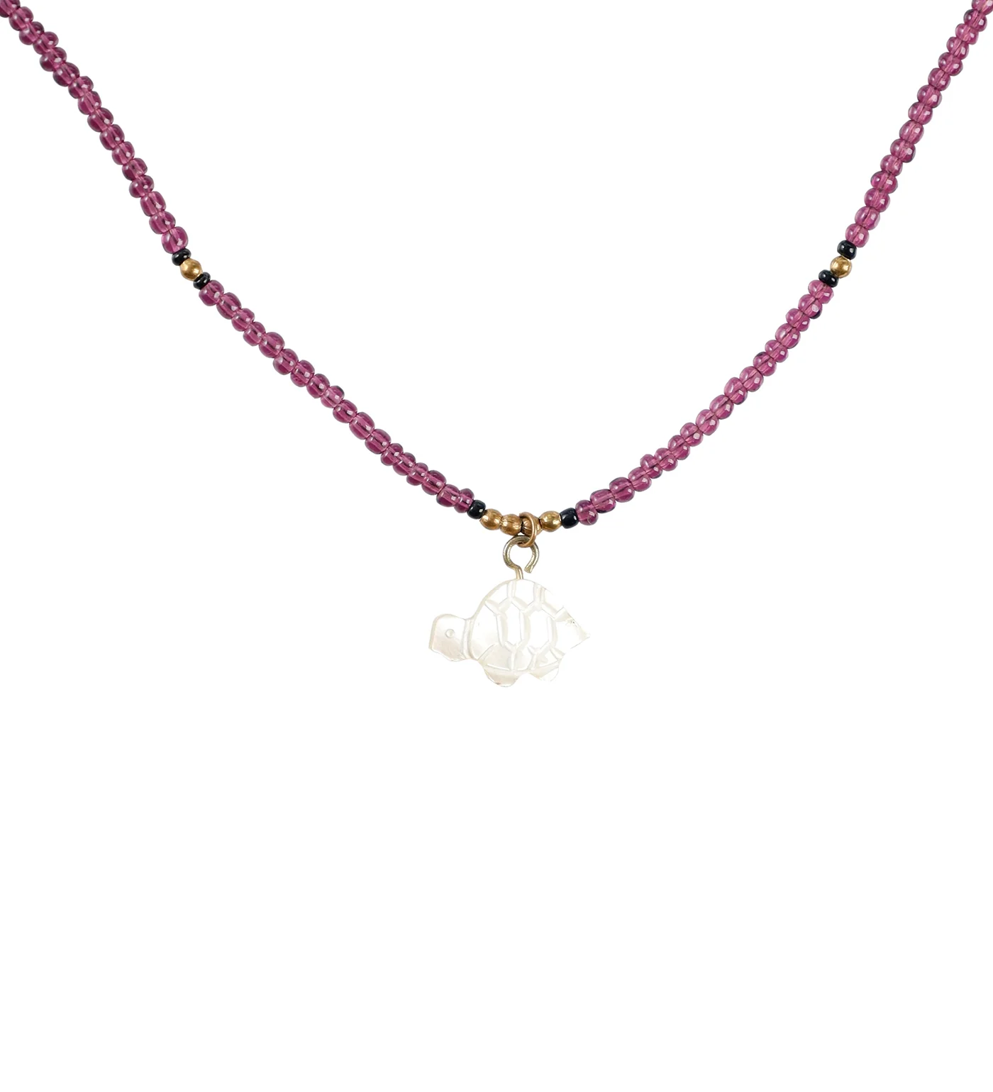 Translucent Beads w/Turtle, Purple - Image 2
