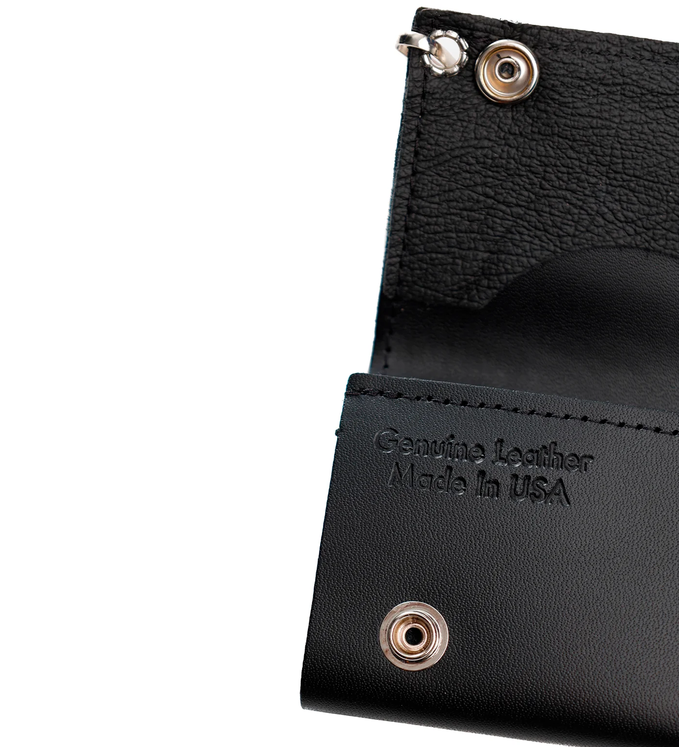 Tribal Tri-fold Wallet W/Chain TC304-50, Black/Silver - Image 3