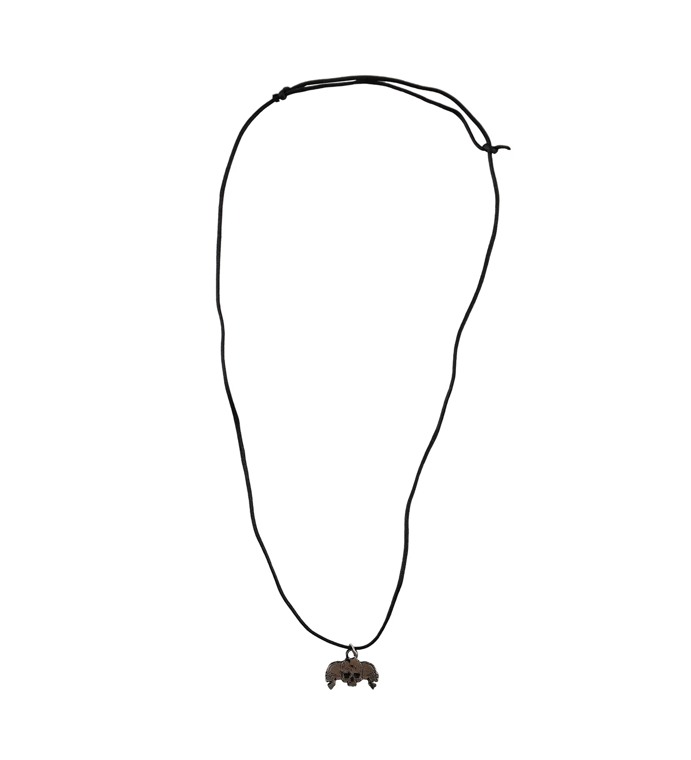 Triple Skull String Necklace, Black/Silver((2F) - Image 3
