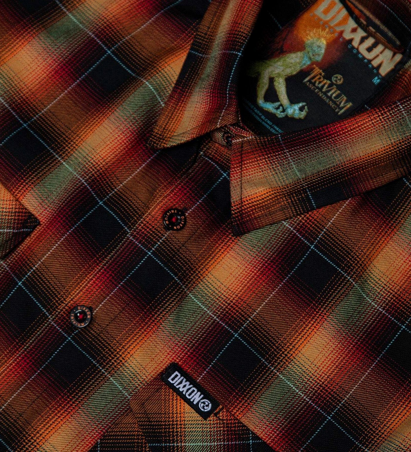 Trivium Ascendancy Flannel, Black/Orange/Red/Green - Image 2