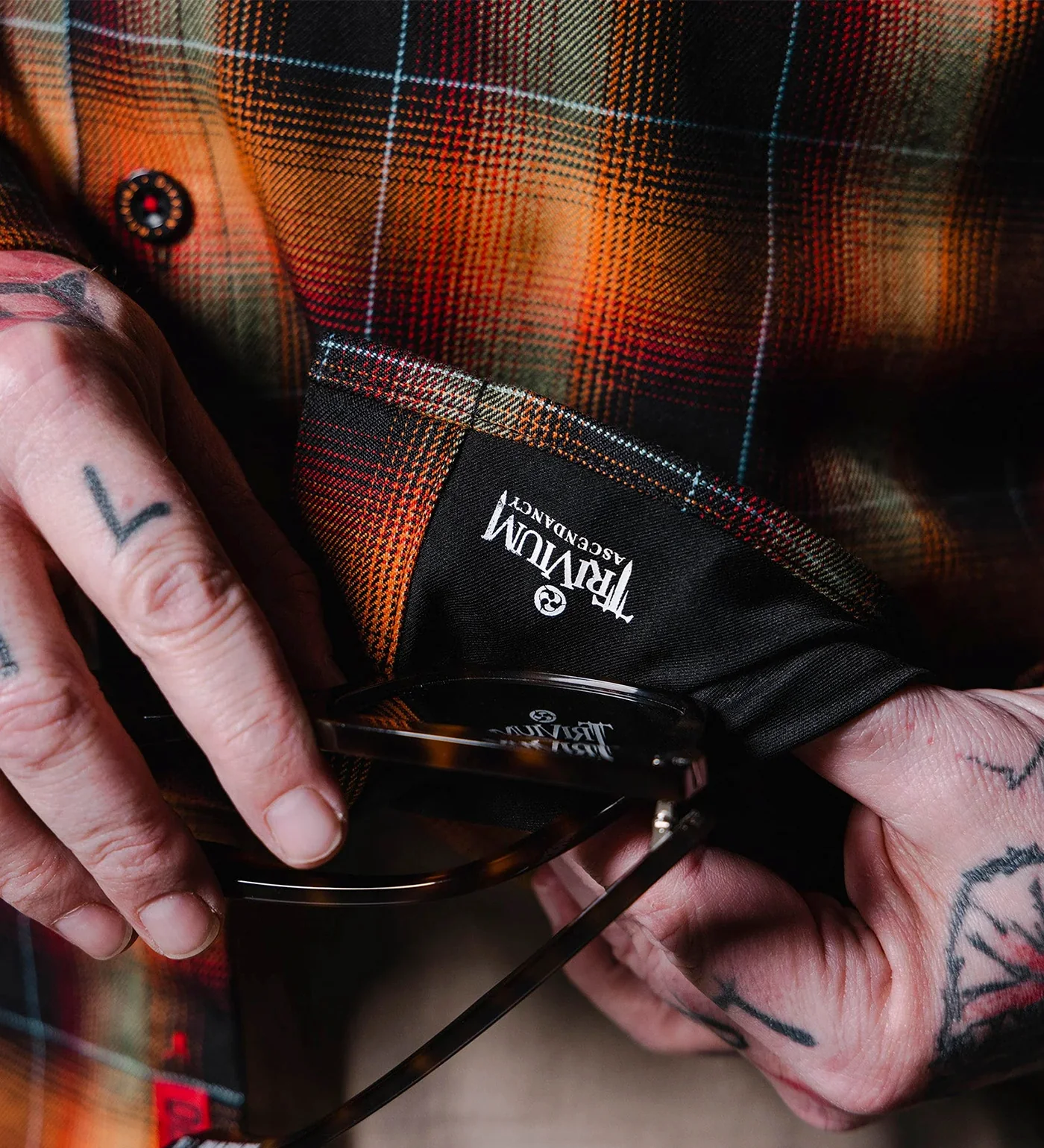 Trivium Ascendancy Flannel, Black/Orange/Red/Green - Image 4