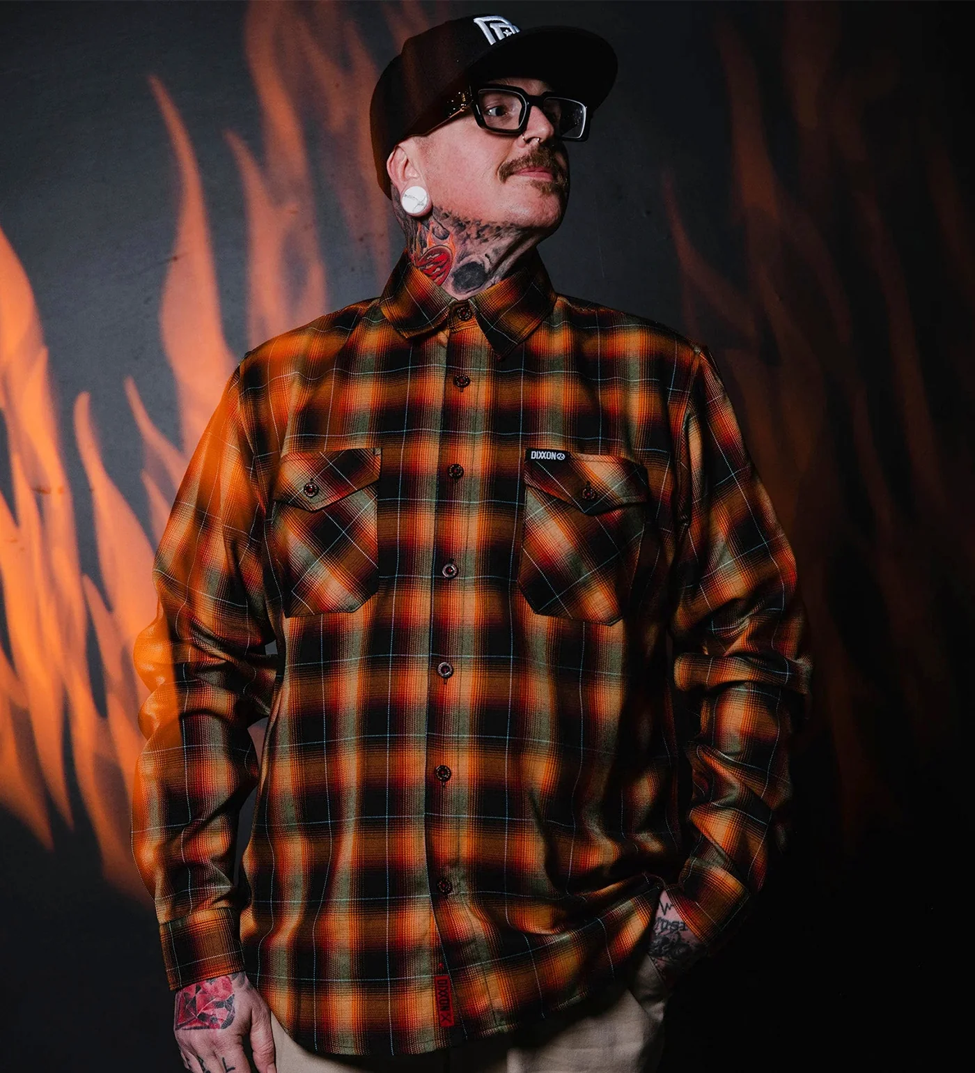 Trivium Ascendancy Flannel, Black/Orange/Red/Green - Image 7