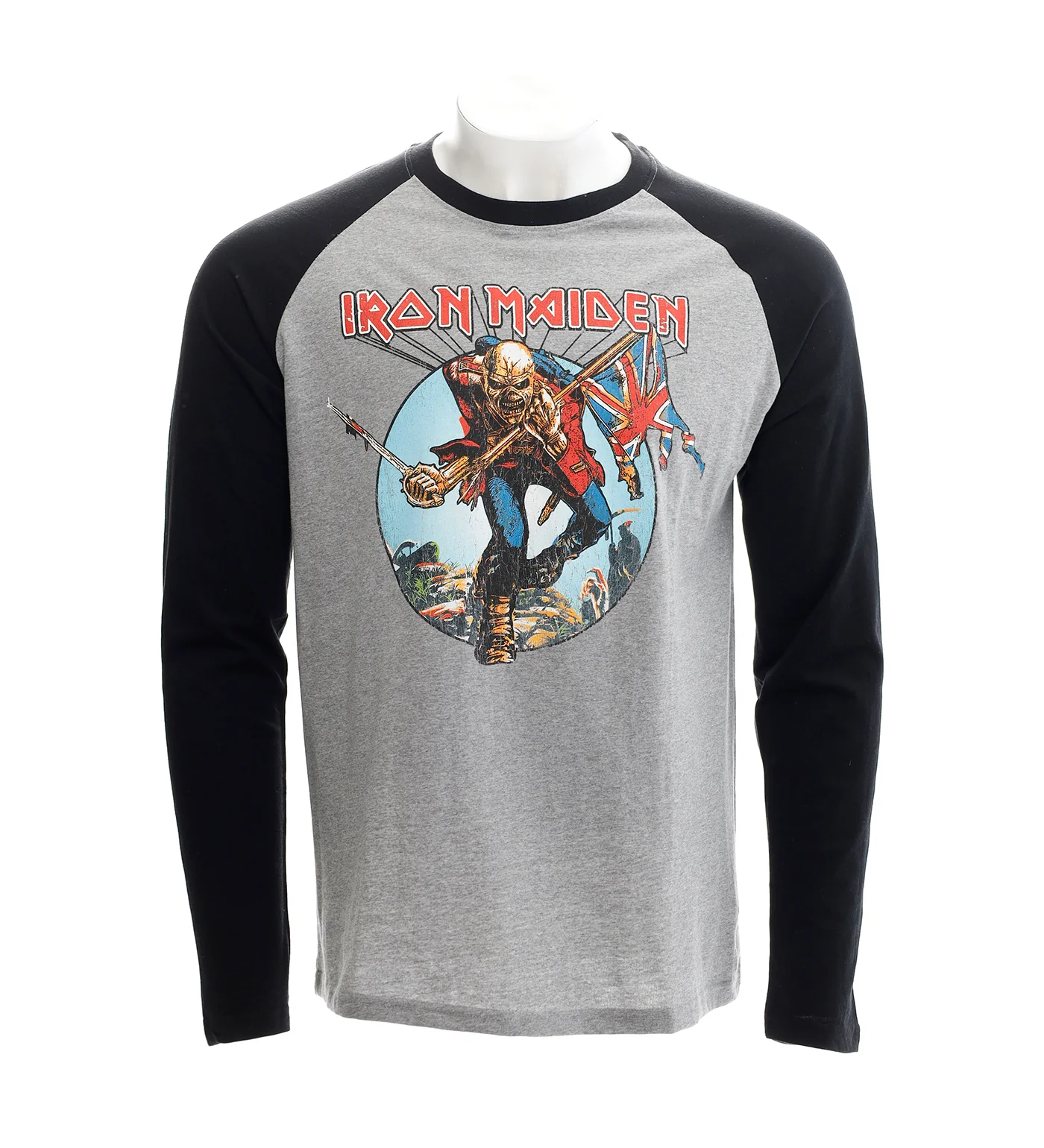 Trooper Vintage Raglan, Heather Grey/Black