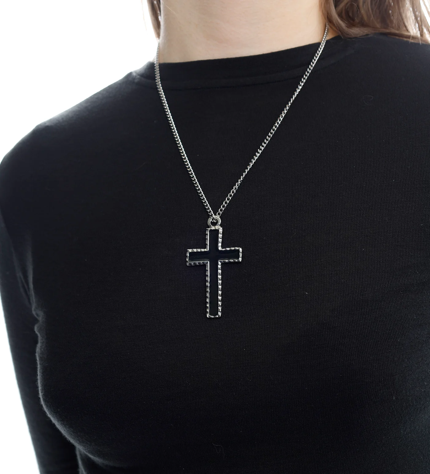 Two Tones Cross, Silver/Black (2A) - Image 4