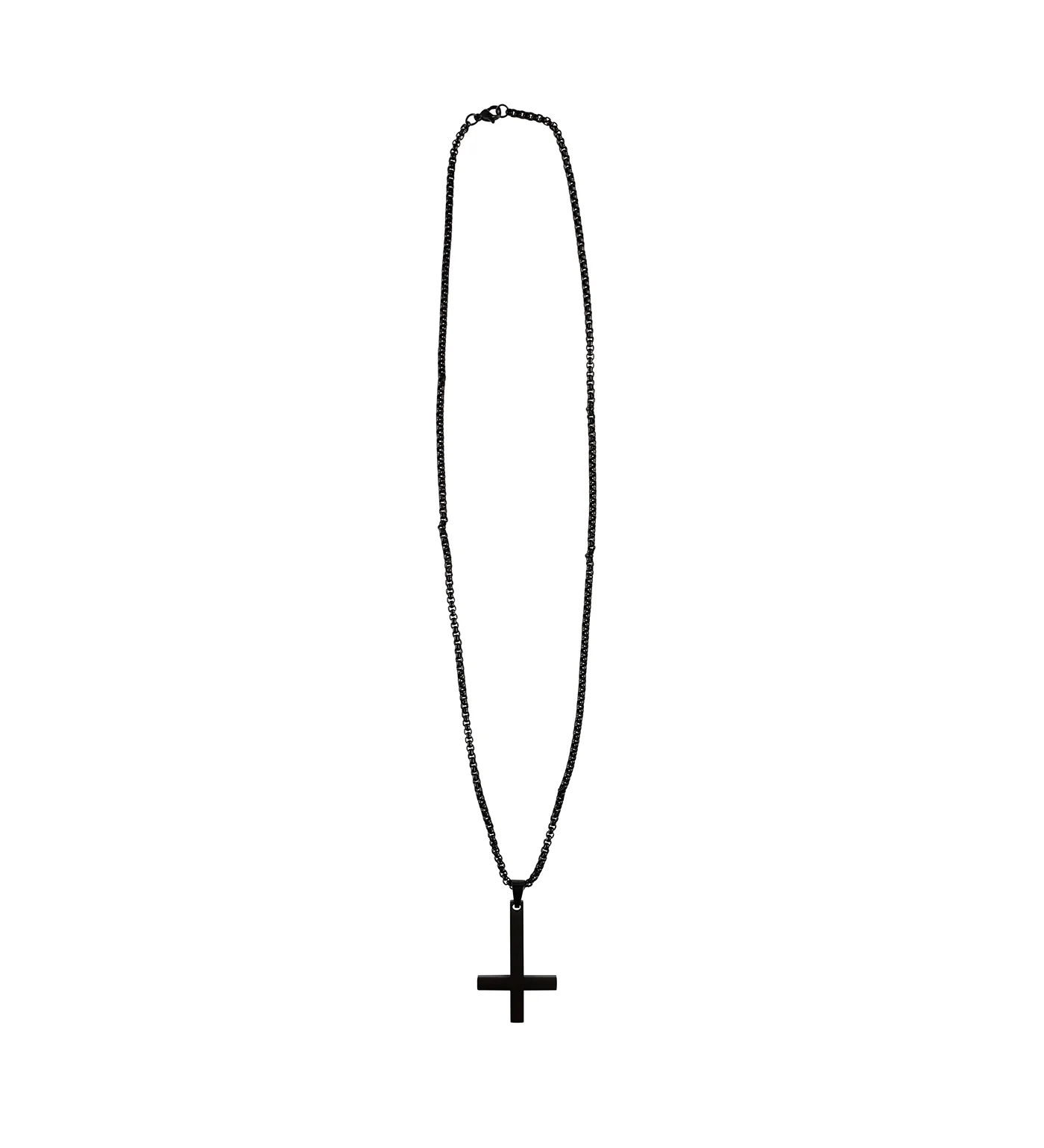 Upside Down Stainless Cross, Black (2B) - Image 2