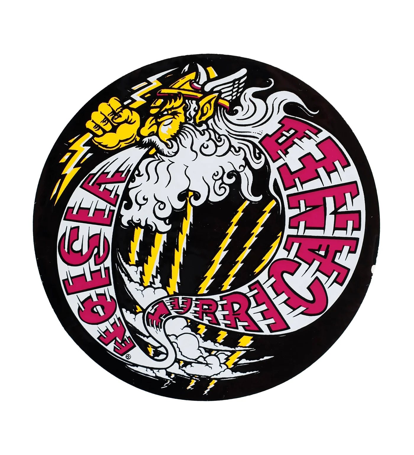Vintage 1980's Sticker - Hurricane, Black/Burgundy/Transparent