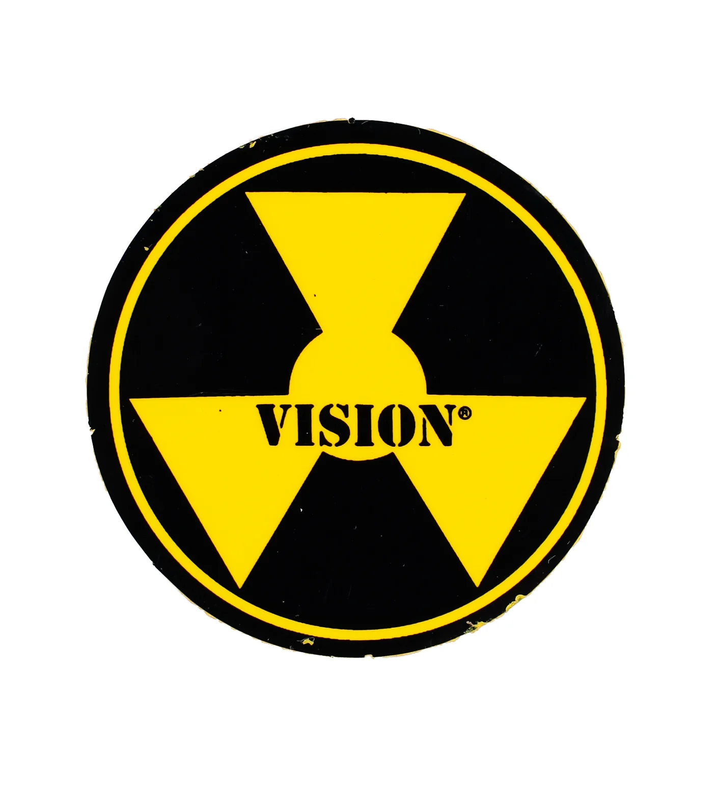 Vintage 1980's Sticker - Radioactive, Black/Yellow