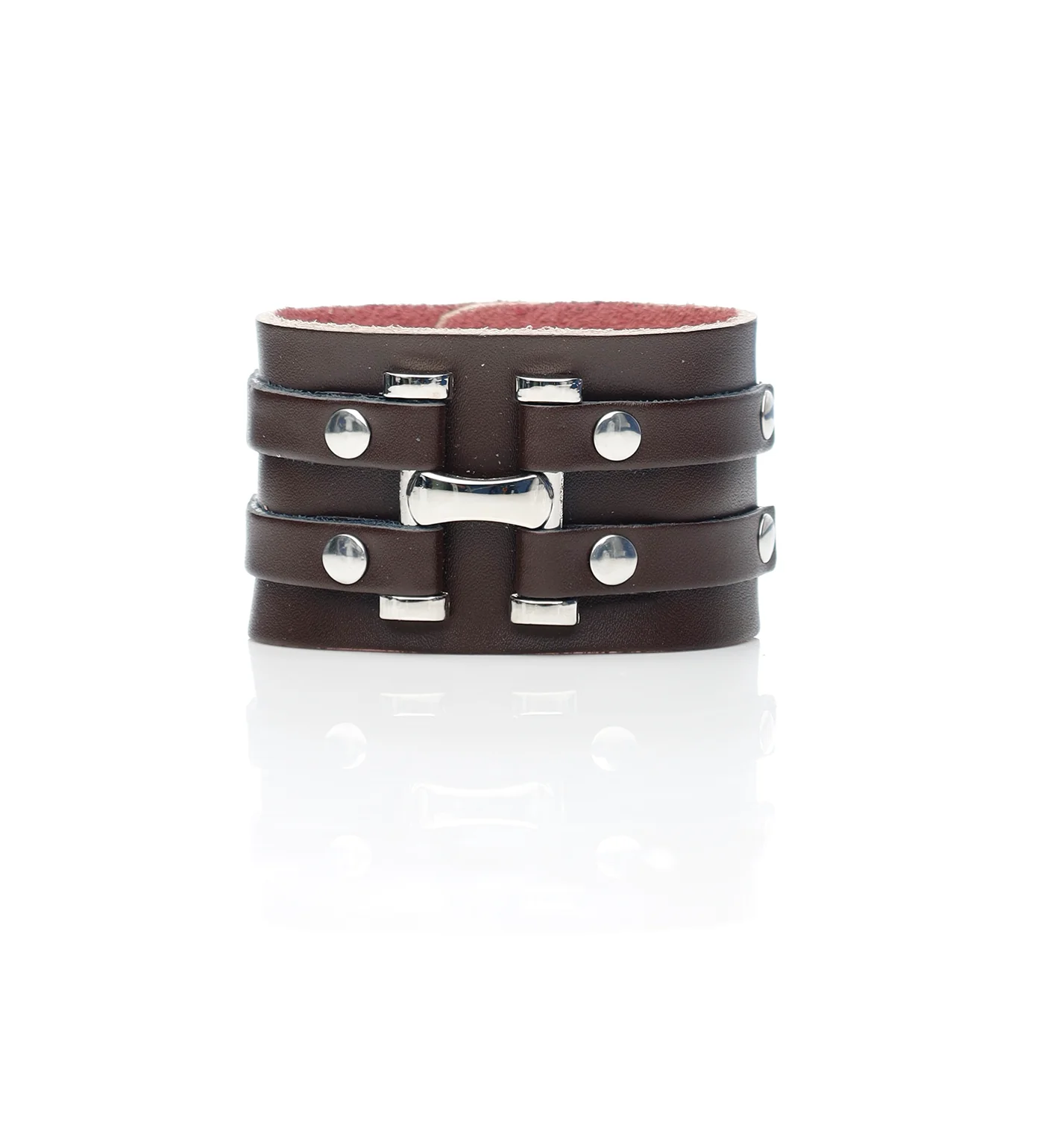 Vintage PU Leather Wristband, Brown