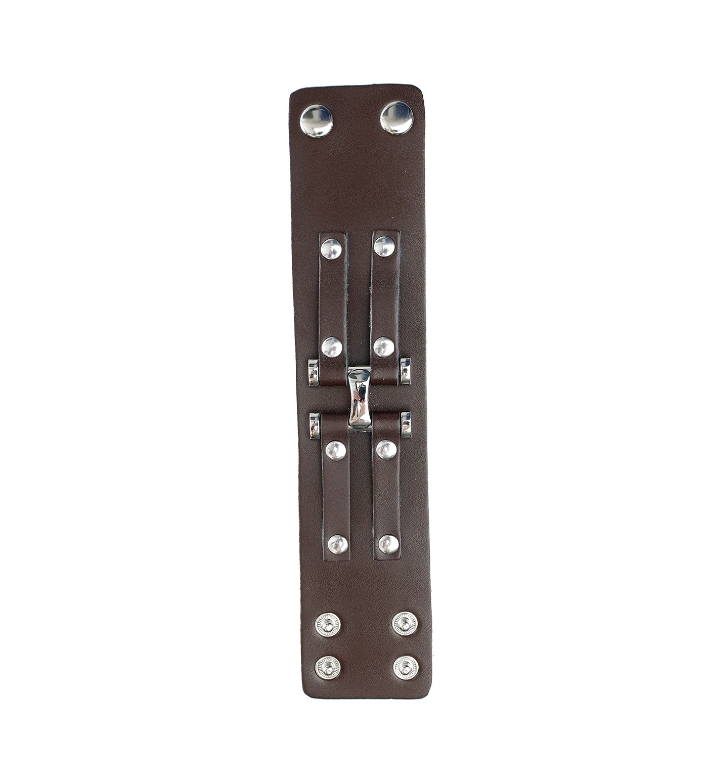 Vintage PU Leather Wristband, Brown - Image 3