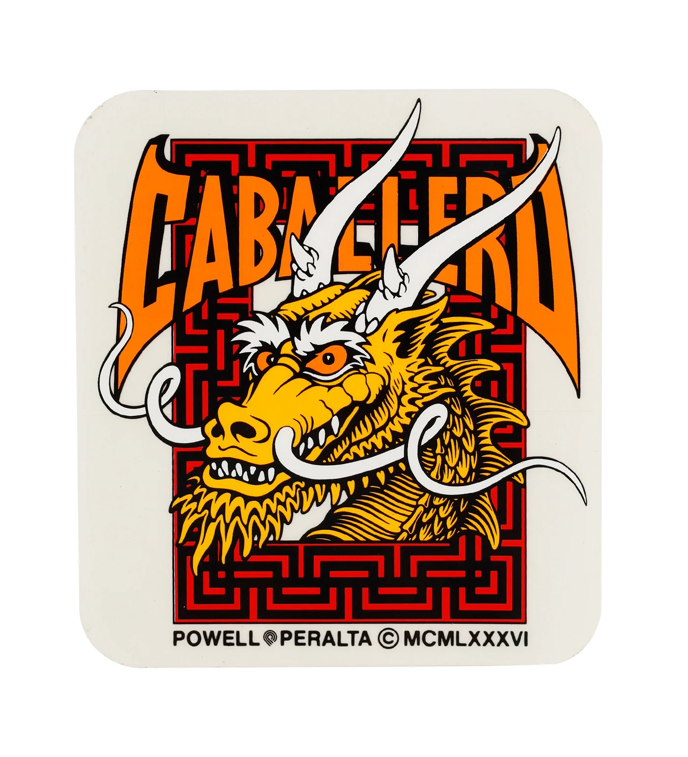 Vintage Sticker - Caballero, Multi/Transparent