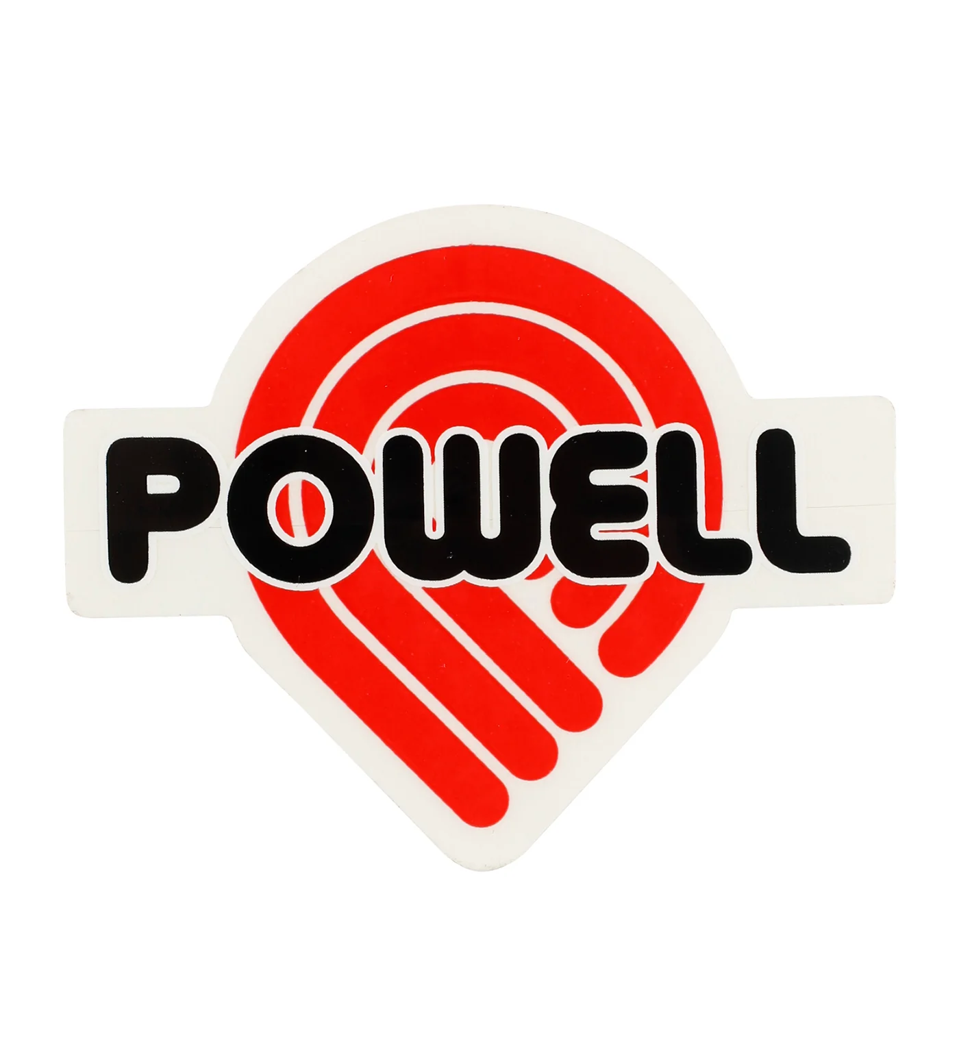 Vintage Sticker - Logo, Red/Black/Transparent