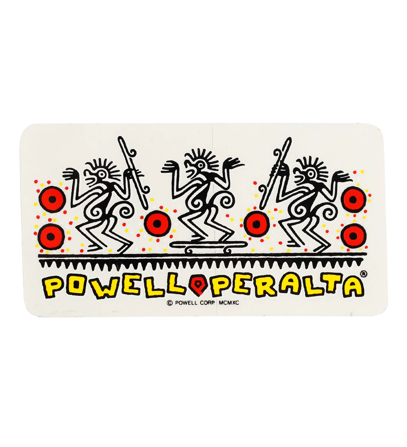 Vintage Sticker - Tribal Skater, Multi/Transparent