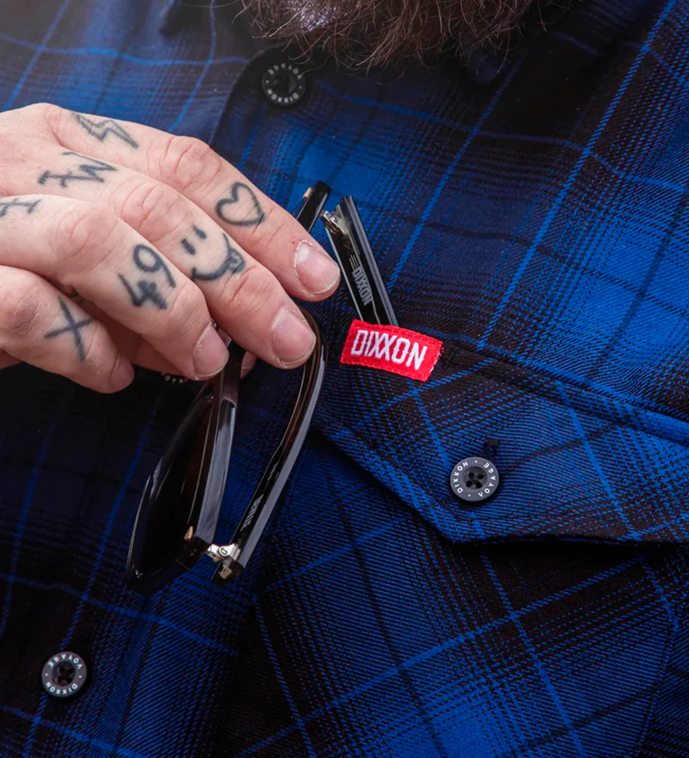 Voyage Flannel, Blue/Black - Image 2