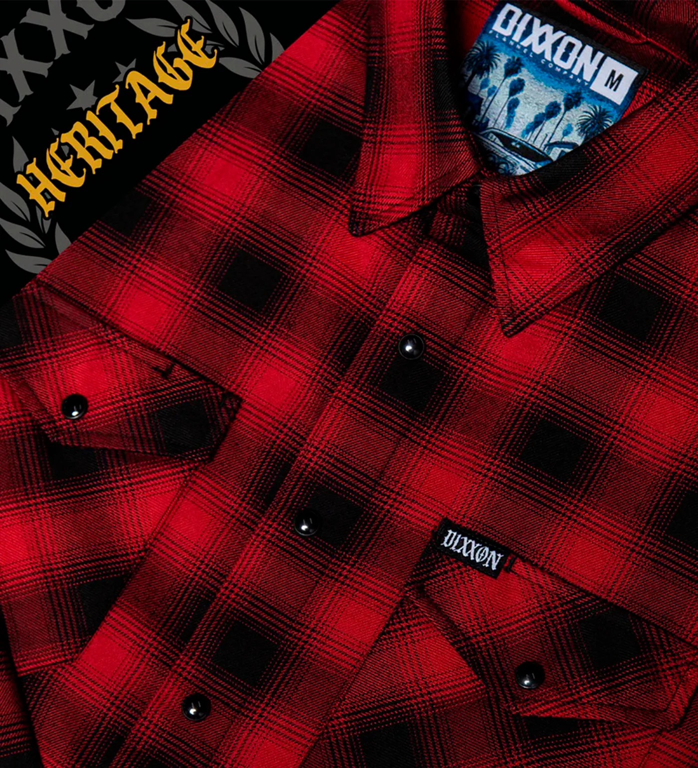 Watts Heritage Flannel, Red/Black - Image 2