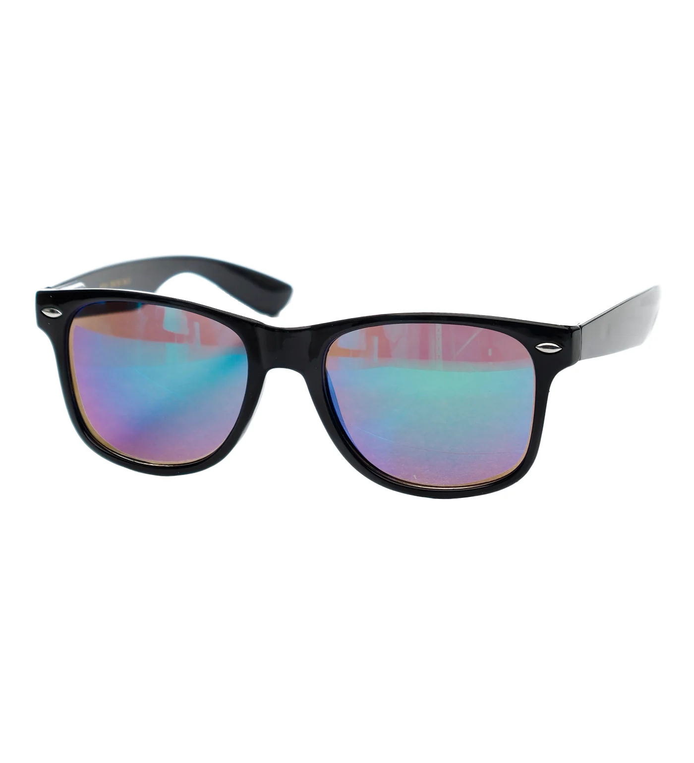 Wayfarer Flex, Black/Green Mirror