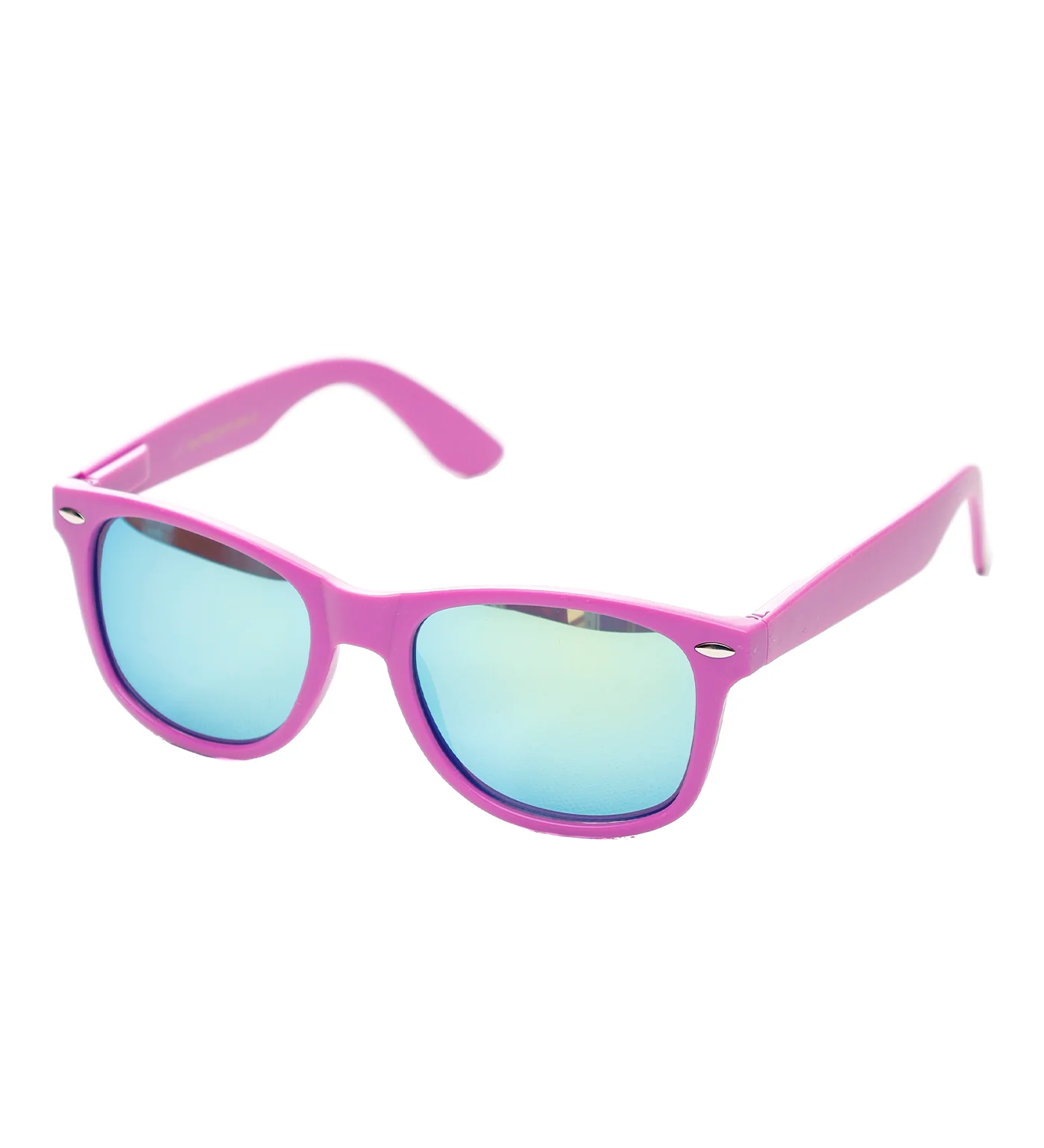 Wayfarer, Neon Purple/Green Mirror